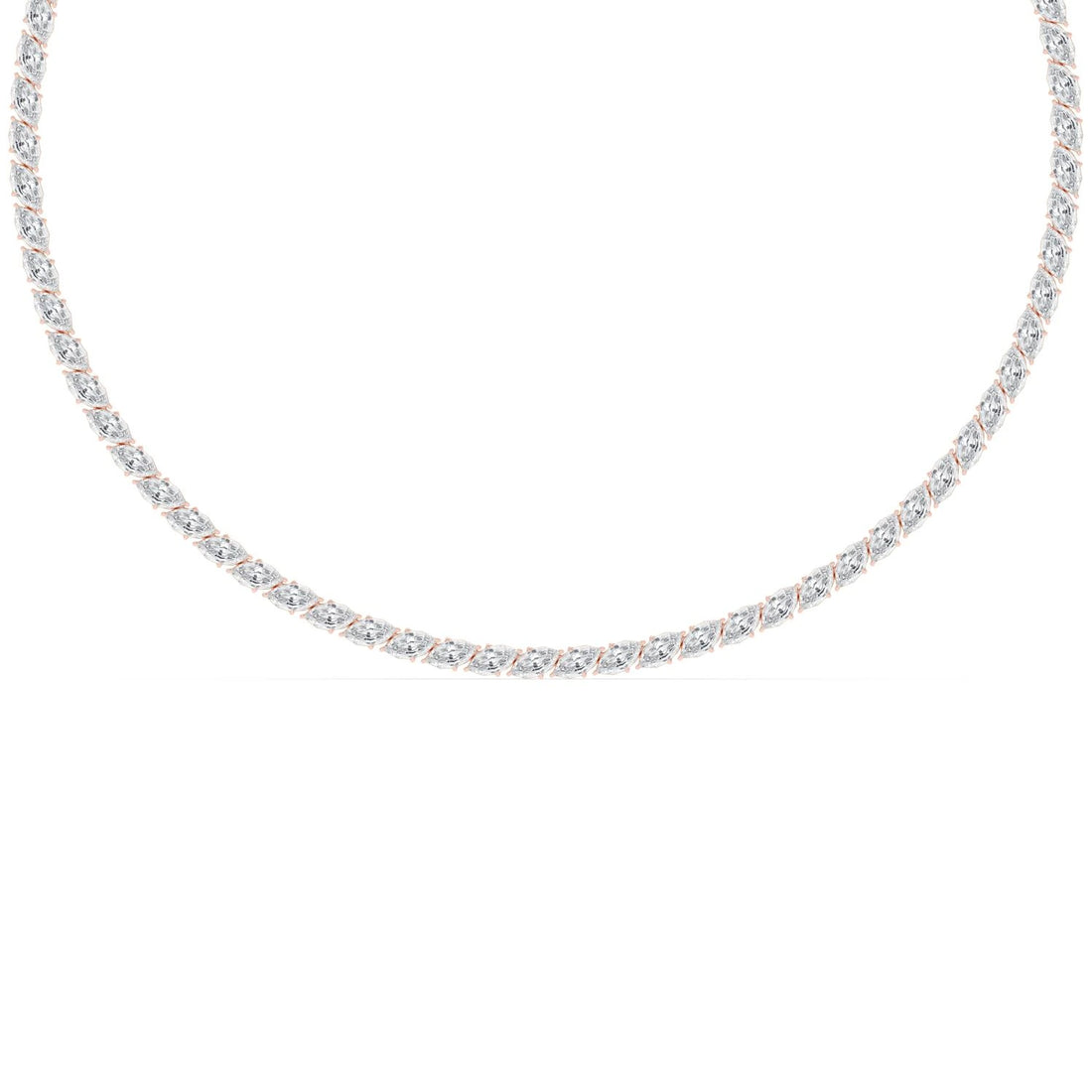 Marquise Cut Lab Grown Diamond Tennis Necklace