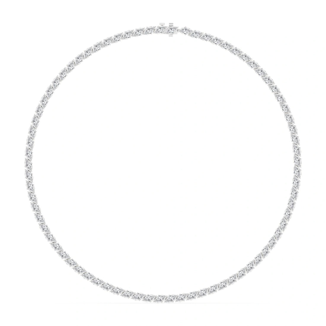 Marquise Cut Lab Grown Diamond Tennis Necklace
