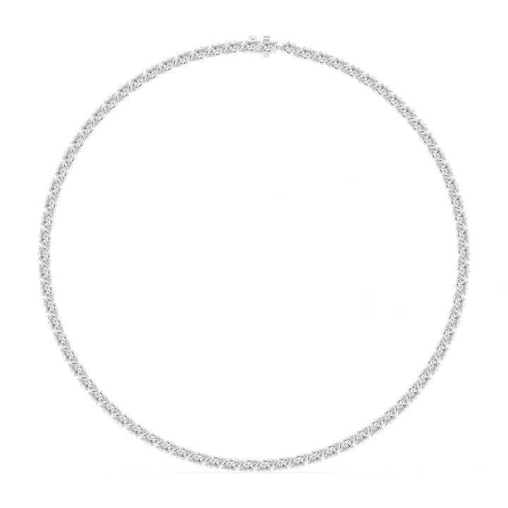 Marquise Cut Lab Grown Diamond Tennis Necklace