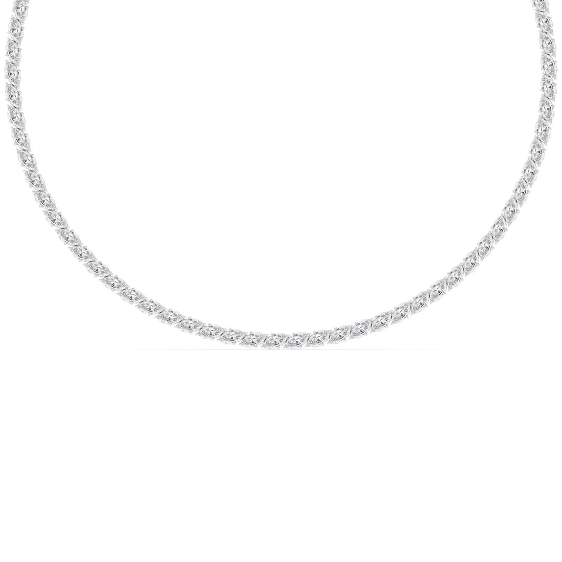 Marquise Cut Lab Grown Diamond Tennis Necklace