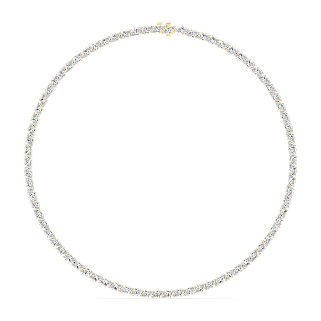 Marquise Cut Lab Grown Diamond Tennis Necklace