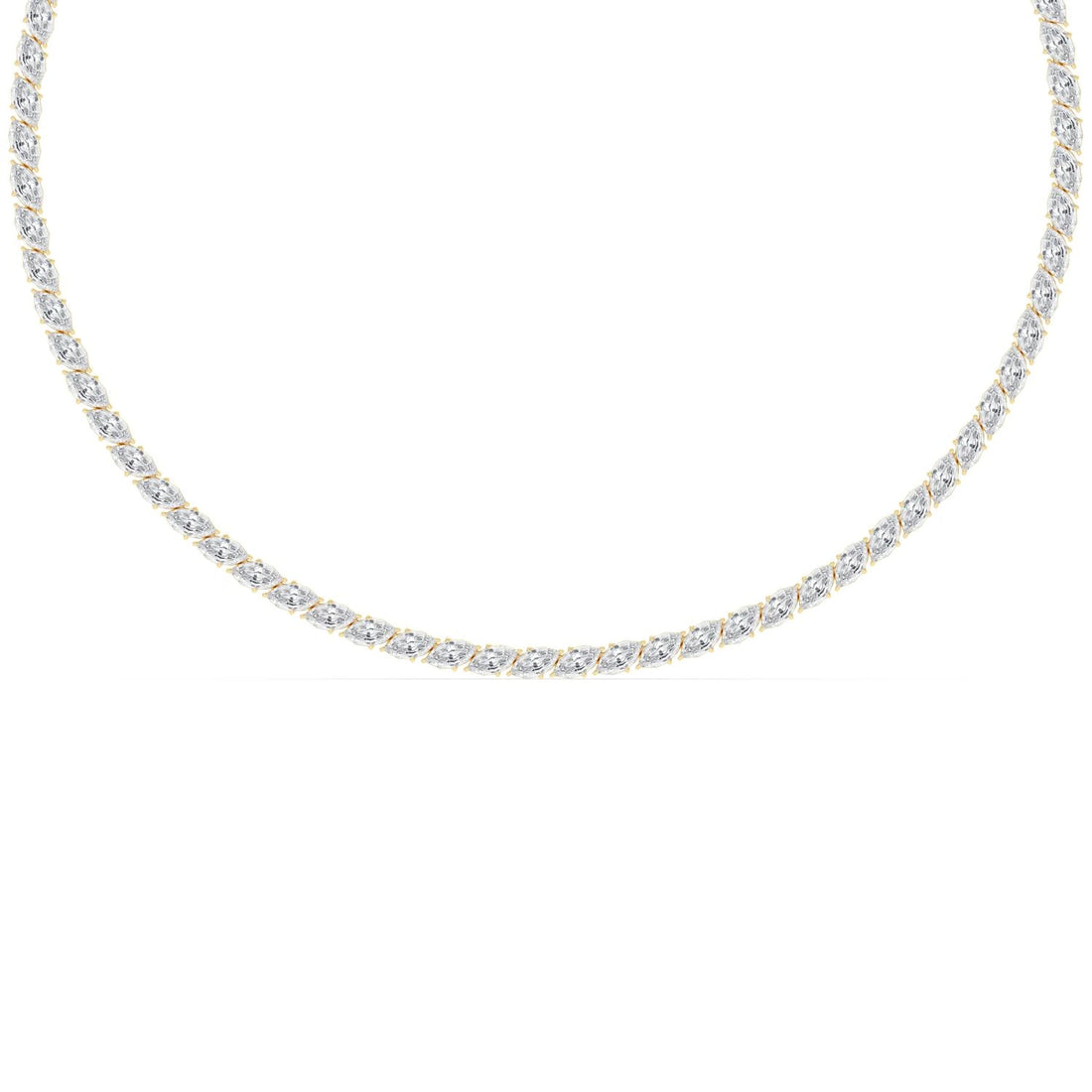 Marquise Cut Lab Grown Diamond Tennis Necklace