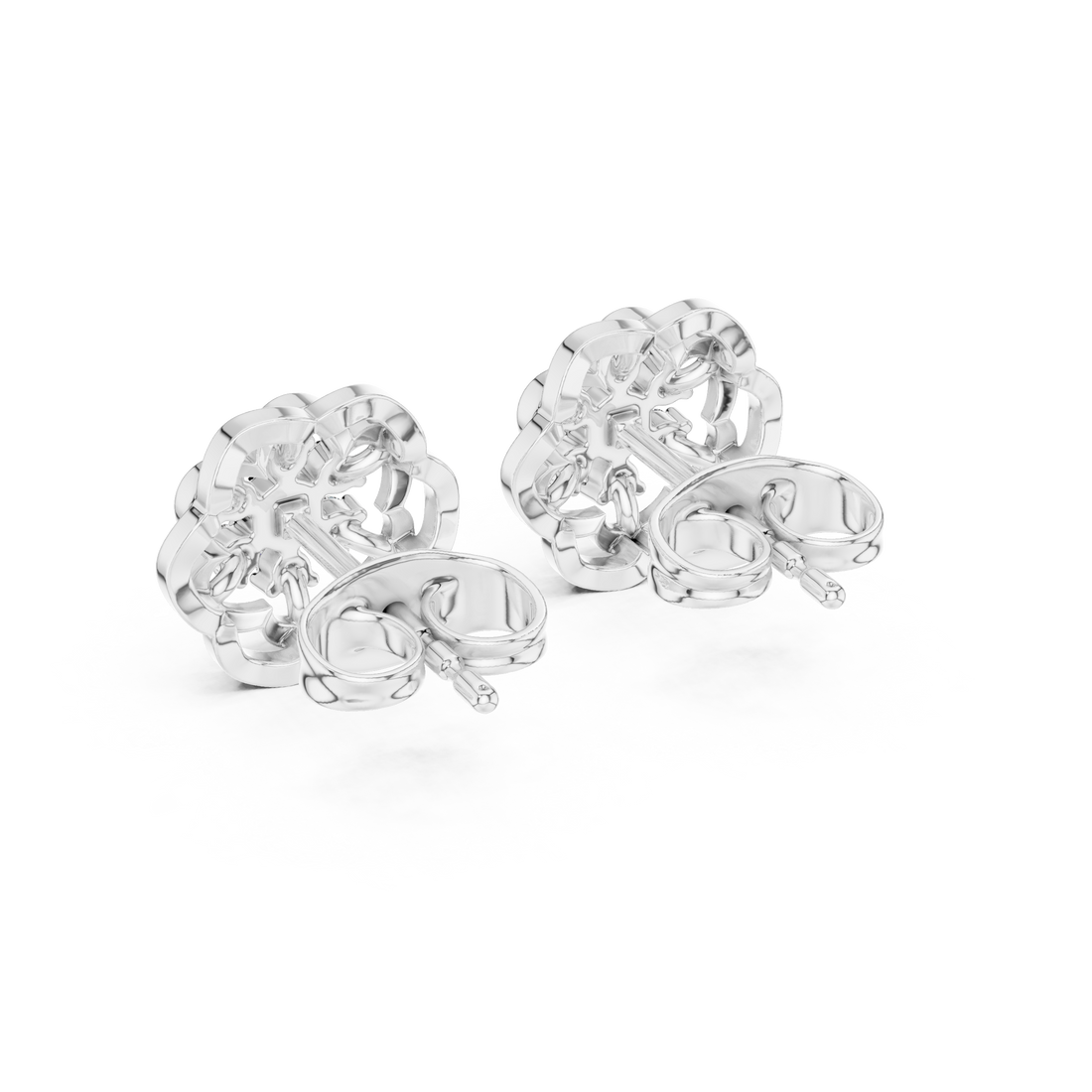 Rose Bloom Lab-Grown Diamond Stud Earrings