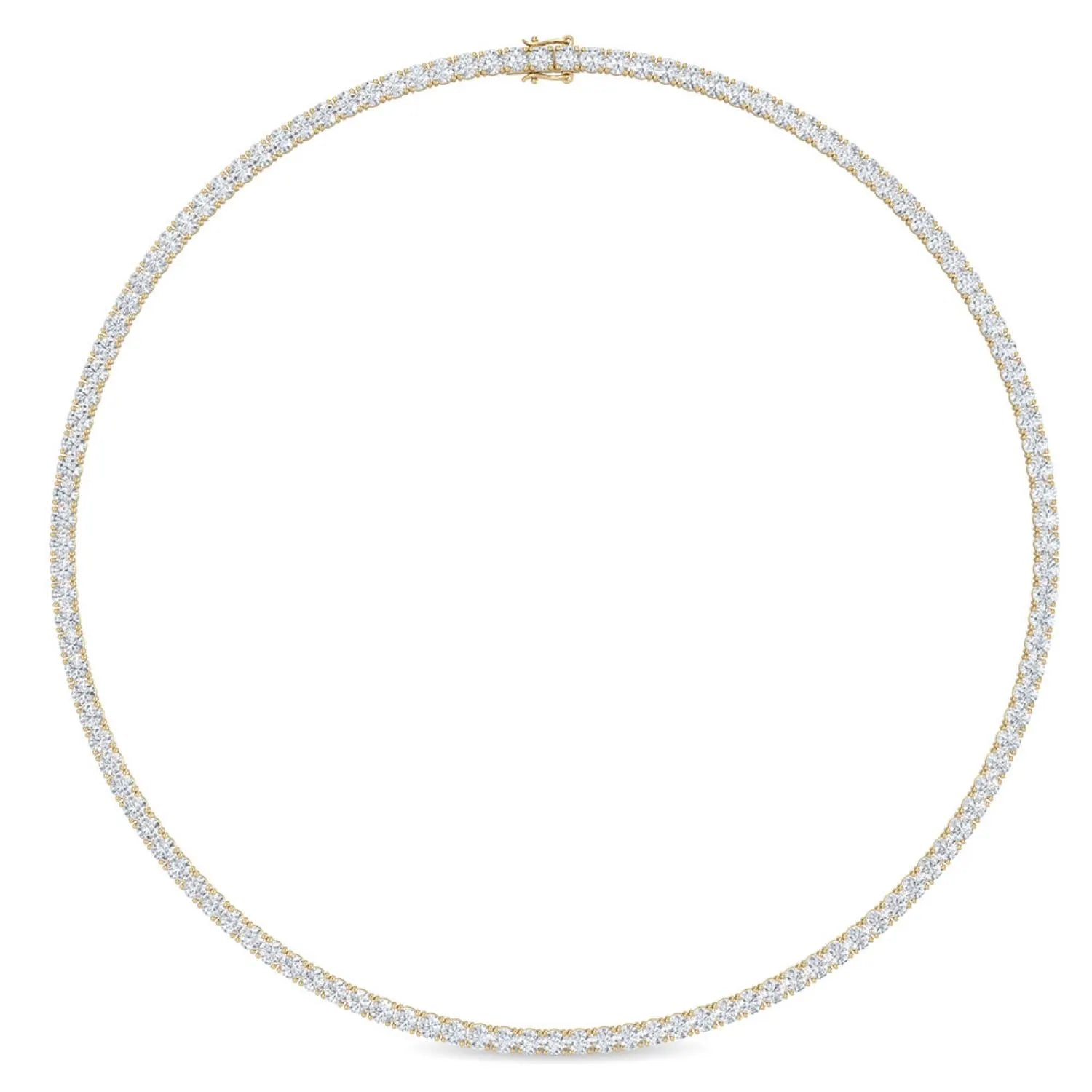 Round Cut Lab Grown Diamond Tennis Necklace