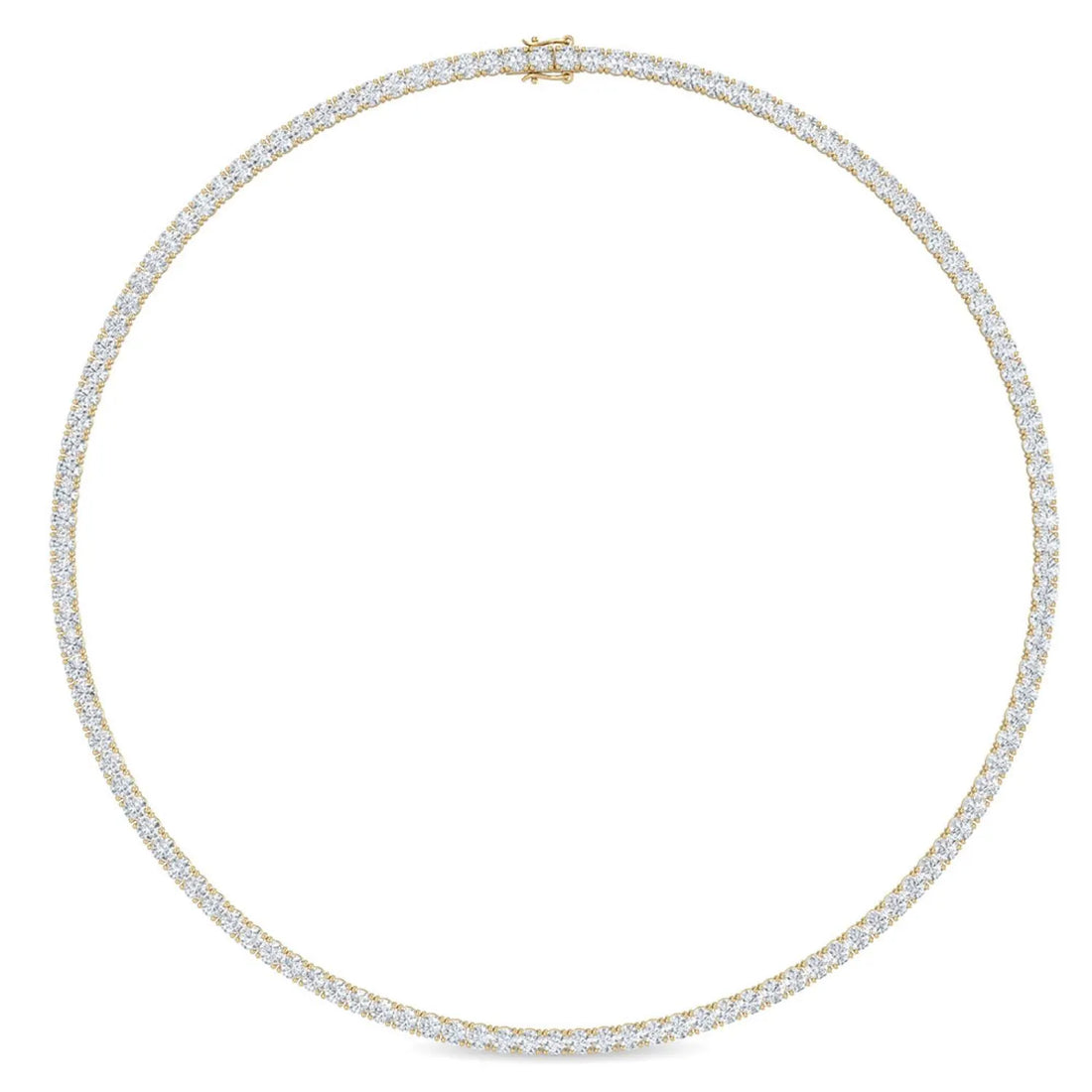 Round Cut Lab Grown Diamond Tennis Necklace