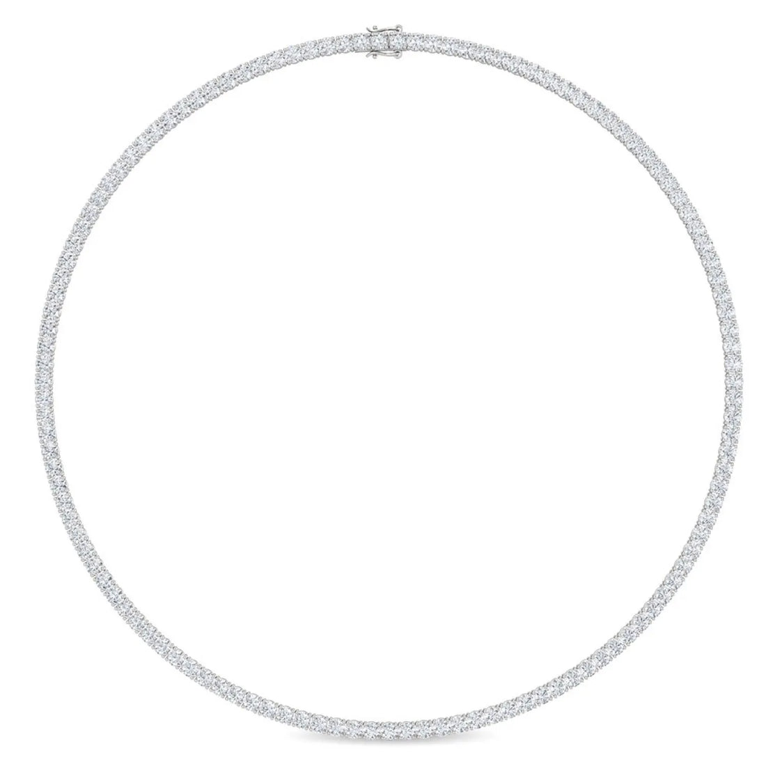 Round Cut Lab Grown Diamond Tennis Necklace