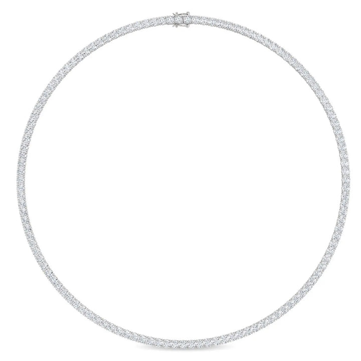 Round Cut Lab Grown Diamond Tennis Necklace