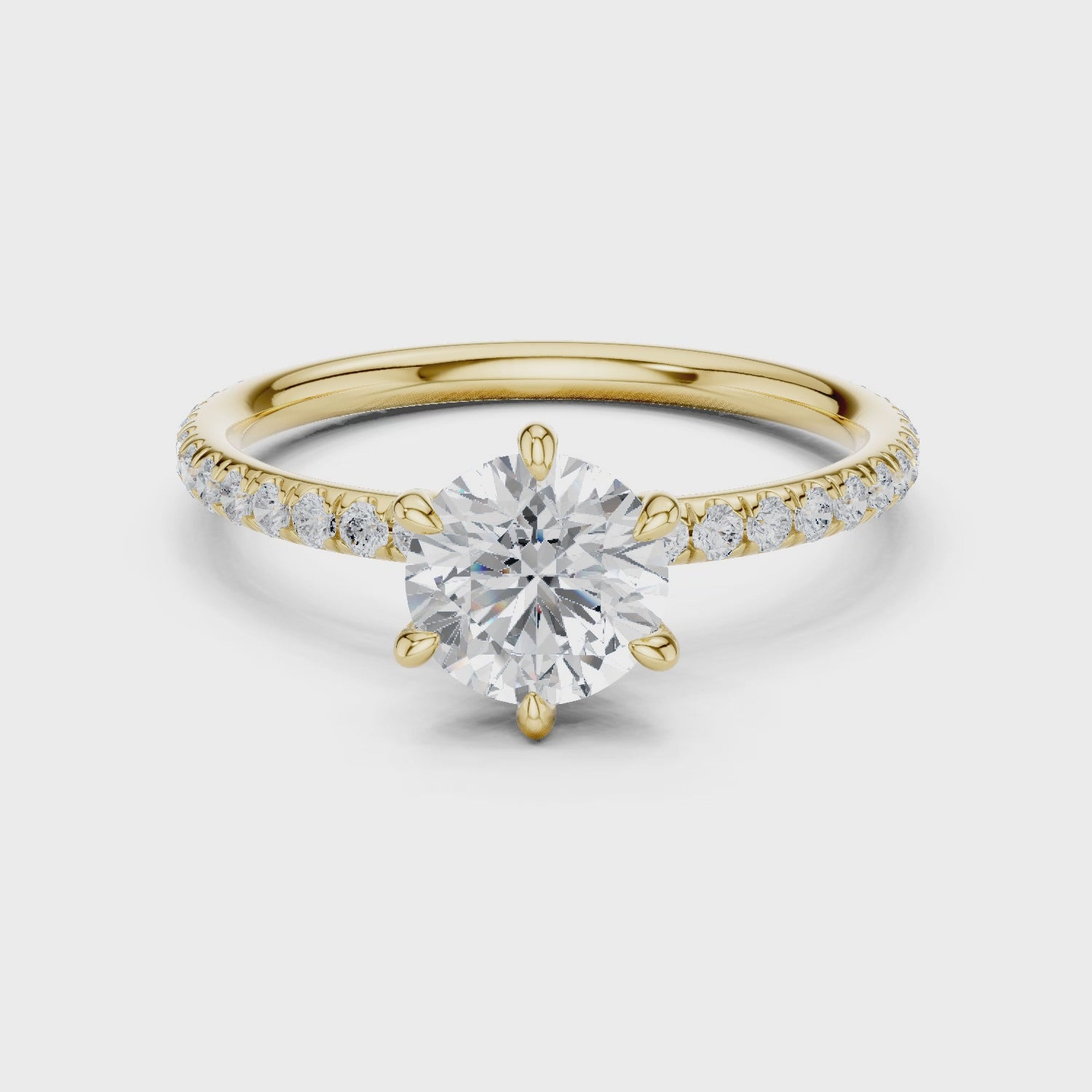Ivy Celeste Pavé Round Diamond Ring