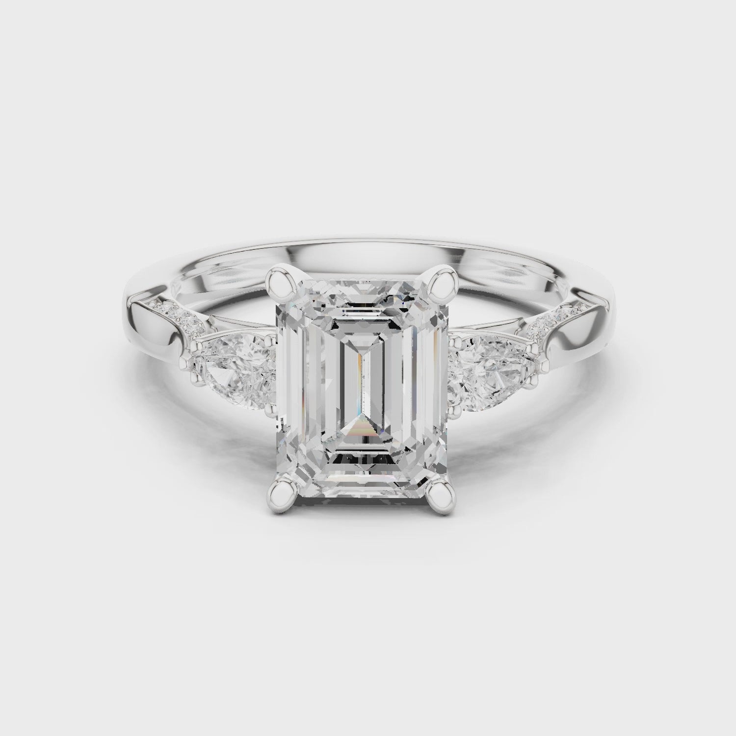Ellis Imperial Grace Emerald Diamond Ring