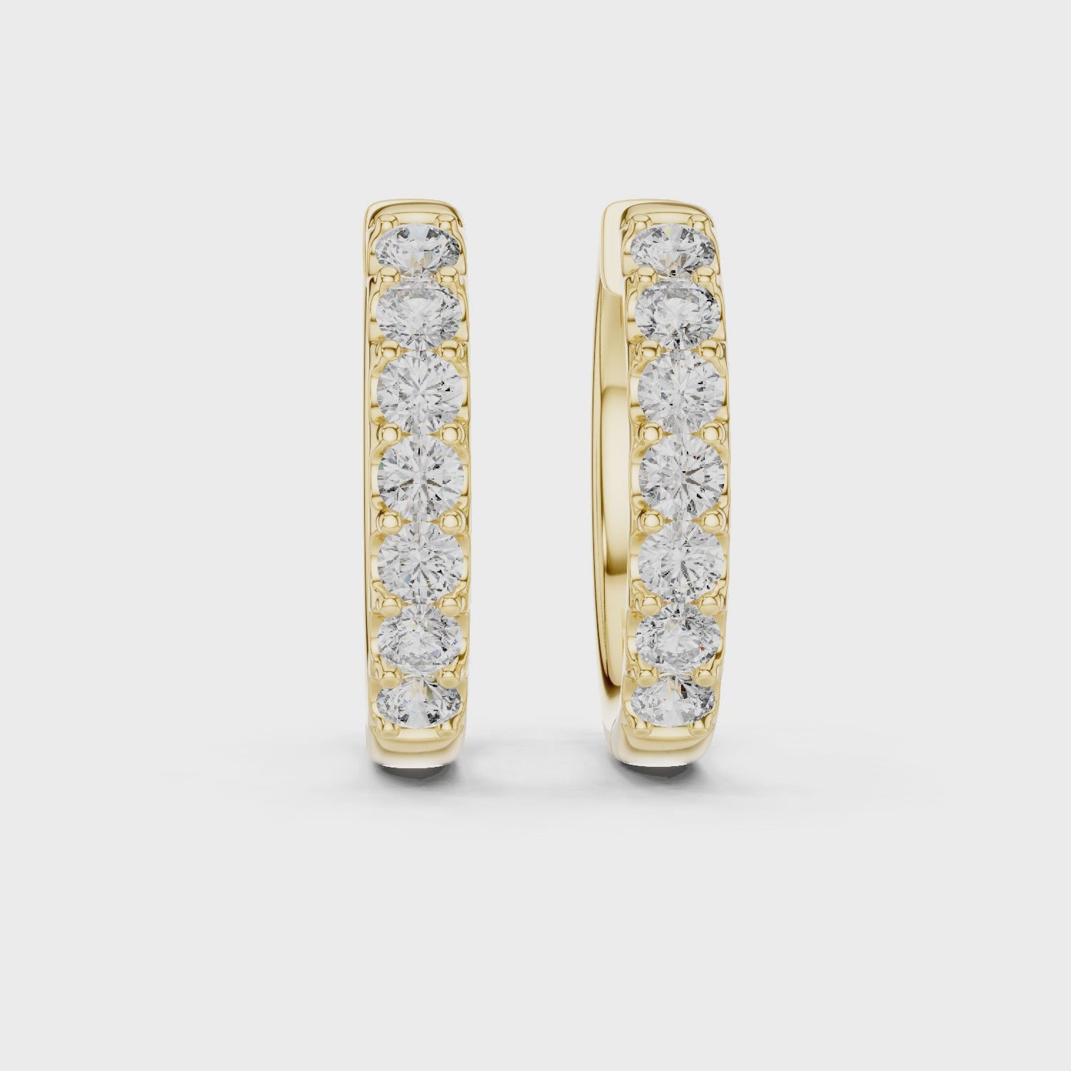 Aurora Round Lab-Grown Diamond Hoop Earrings