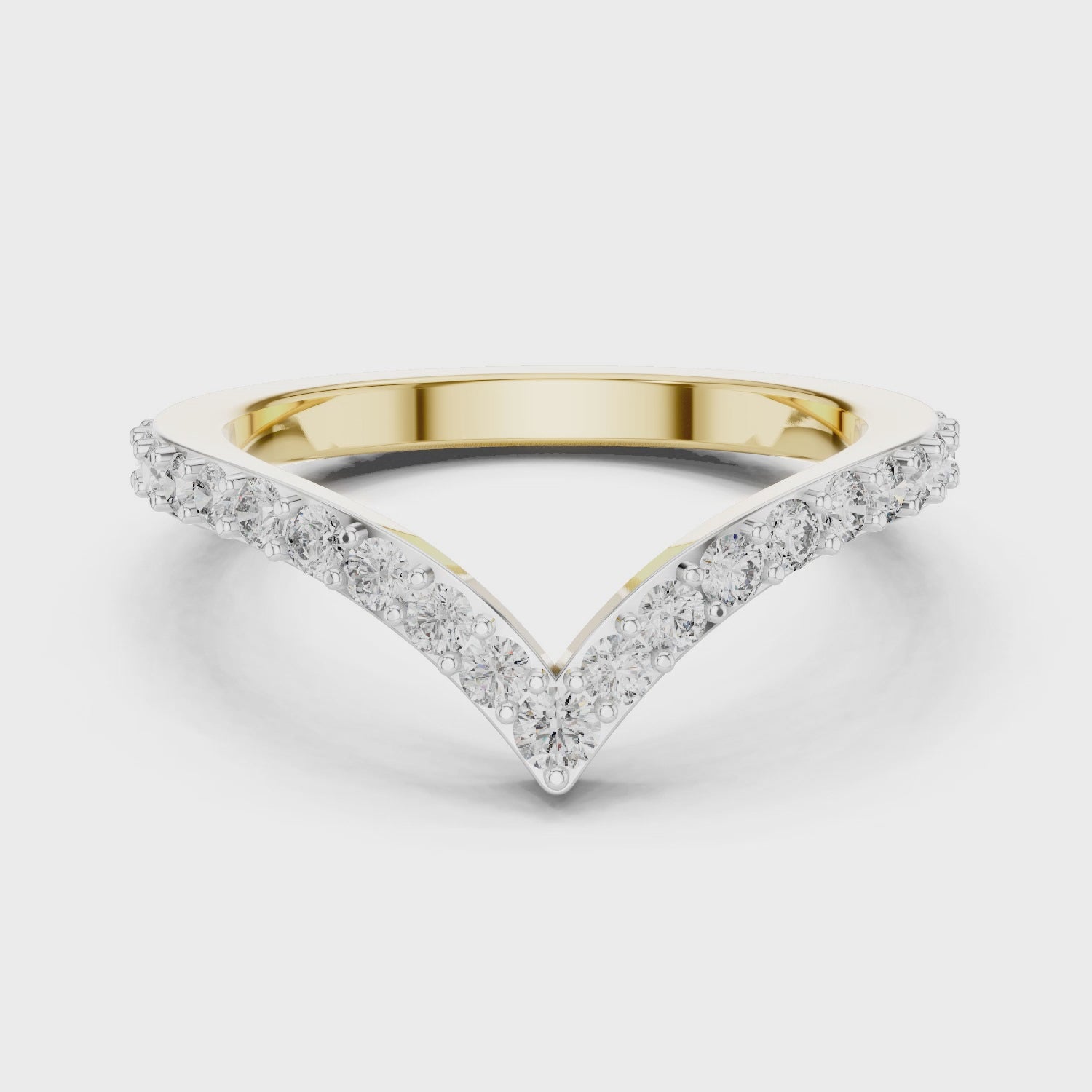 V-Contour Lab-Grown Diamond Chevron Band