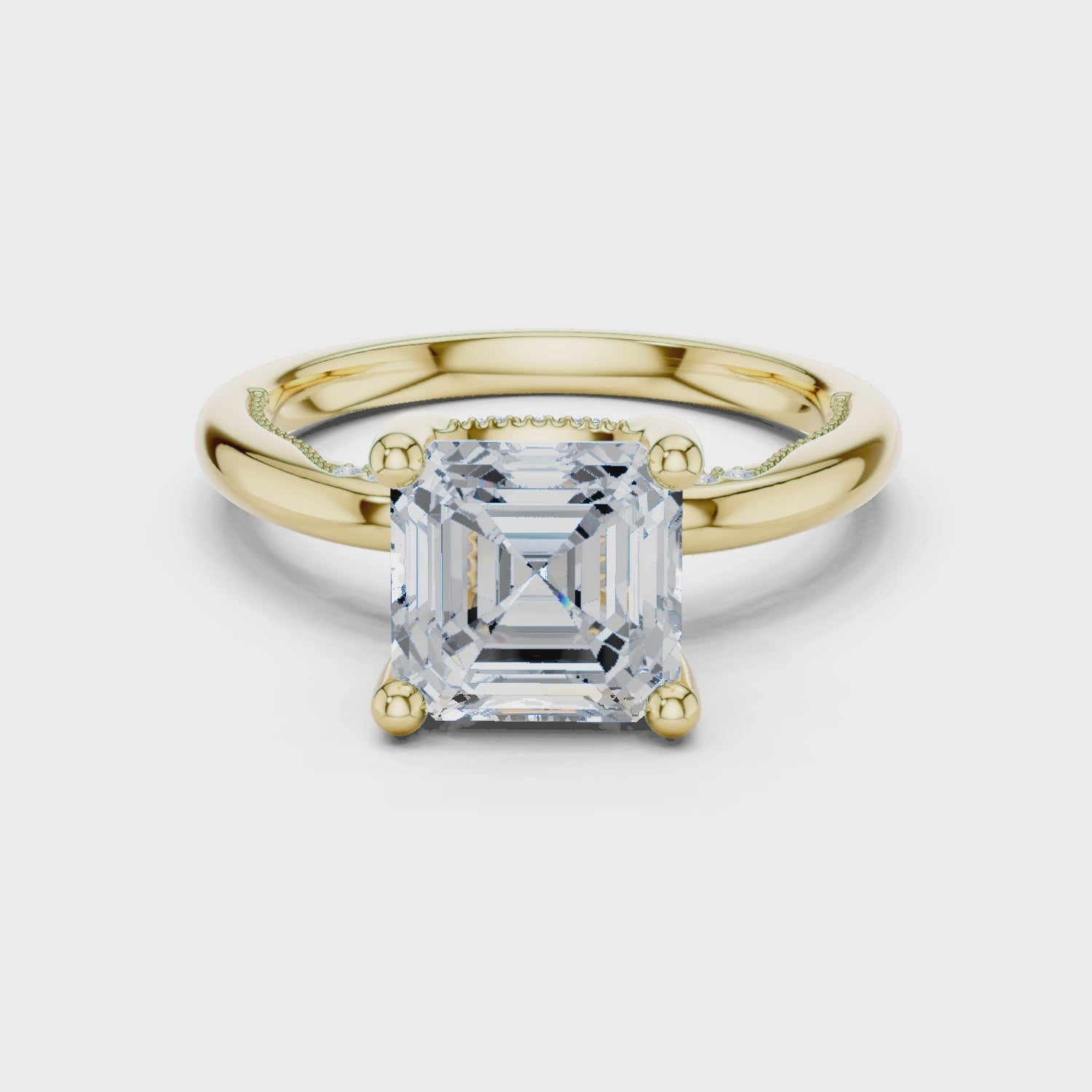 Bryce Aurielle Asscher Diamond Ring
