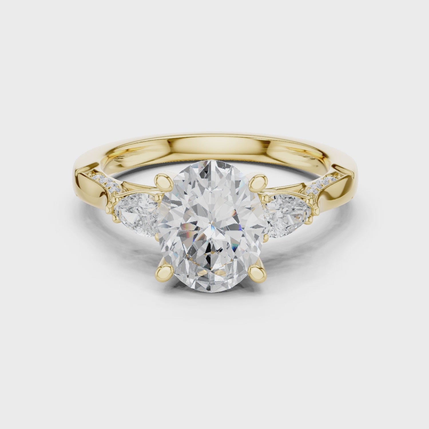 Evan Harmony Oval Trio Diamond Ring