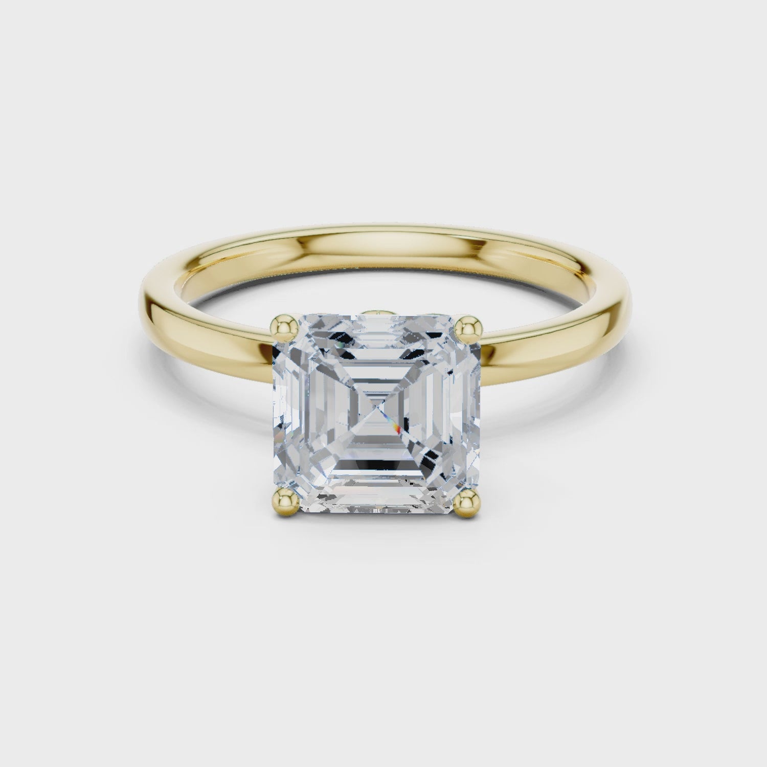 Lora Classic Asscher Diamond Ring
