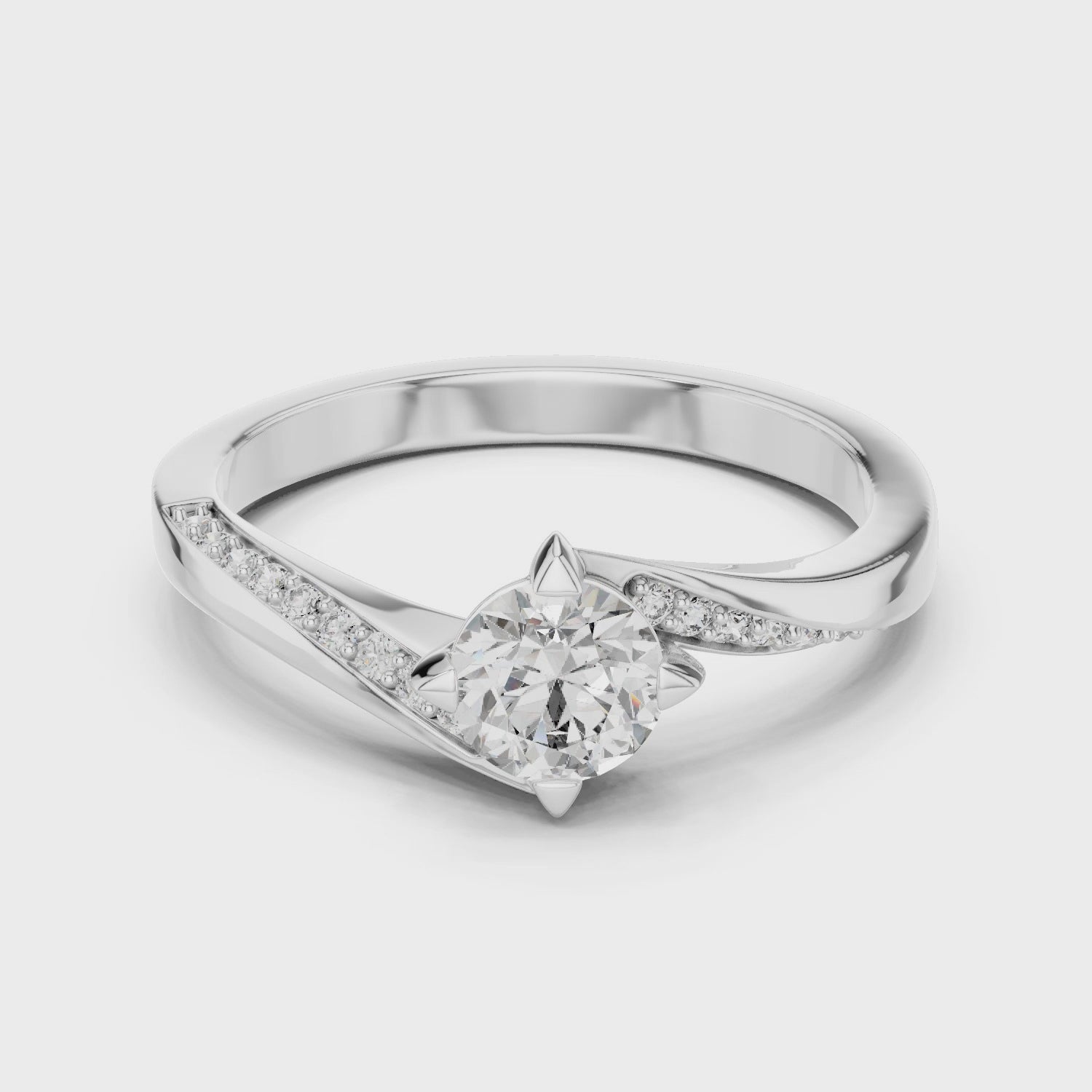 Celestial Twist Lab-Grown Diamond Engagement Ring