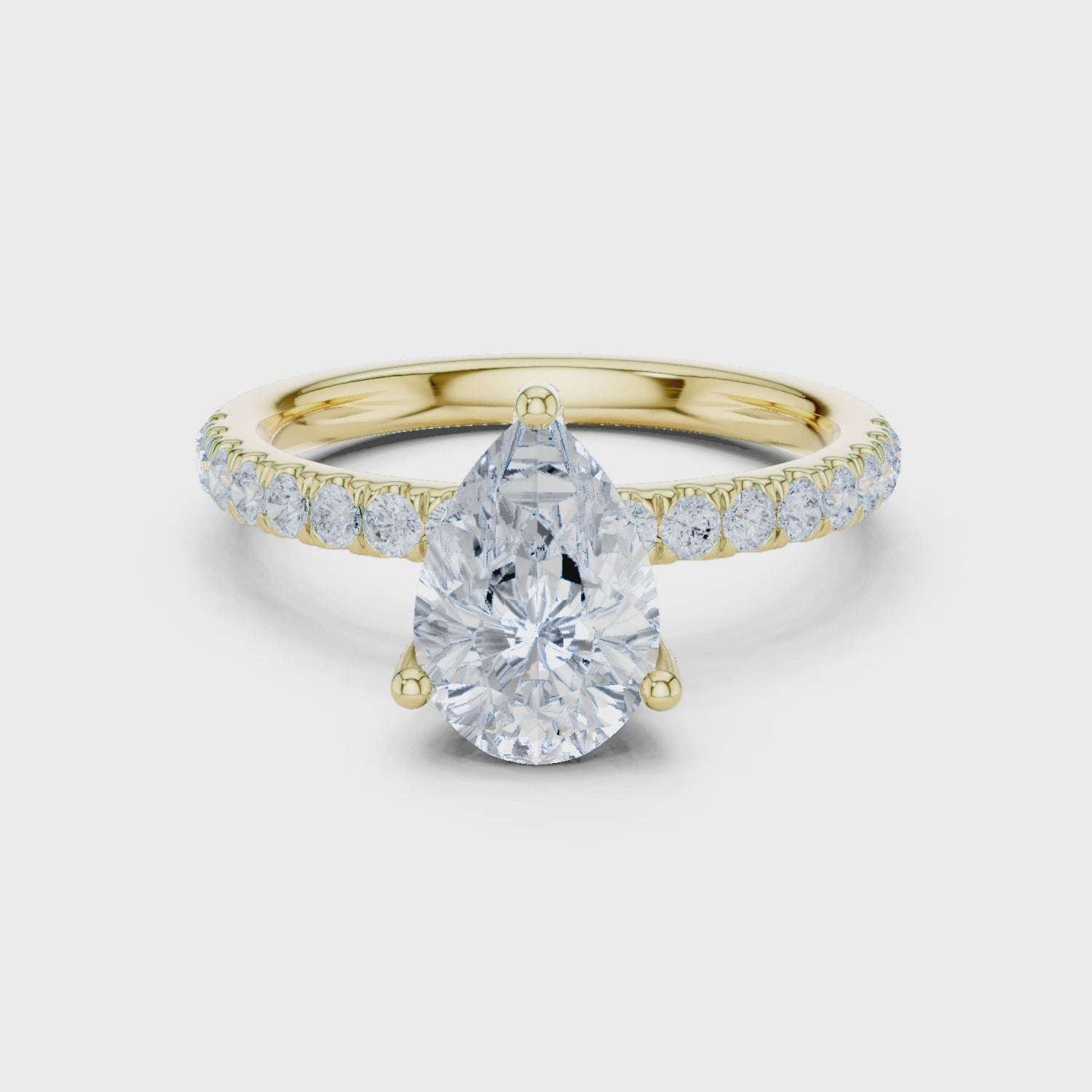 Hope Celeste Pavé Pear Diamond Ring