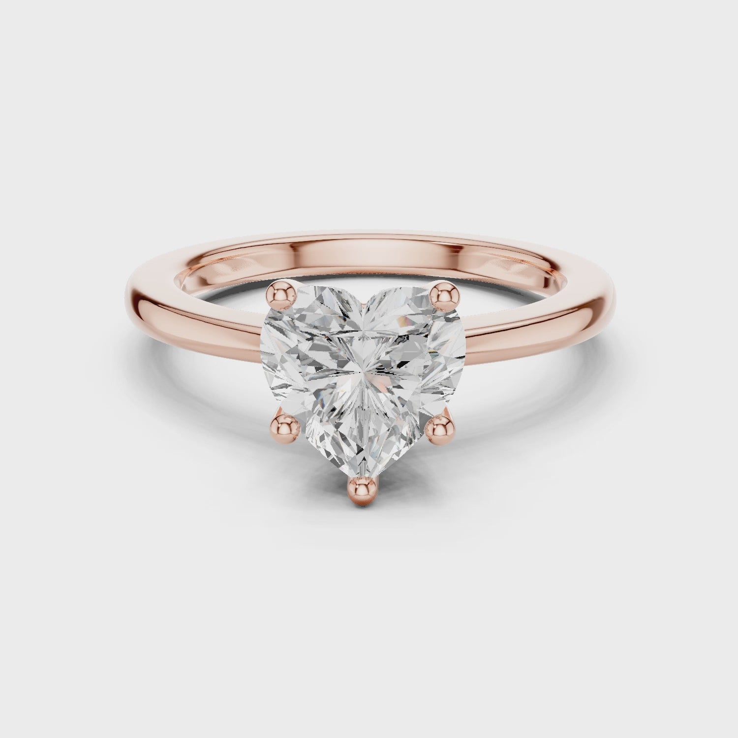 Heart Radiance Solitaire Diamond Ring
