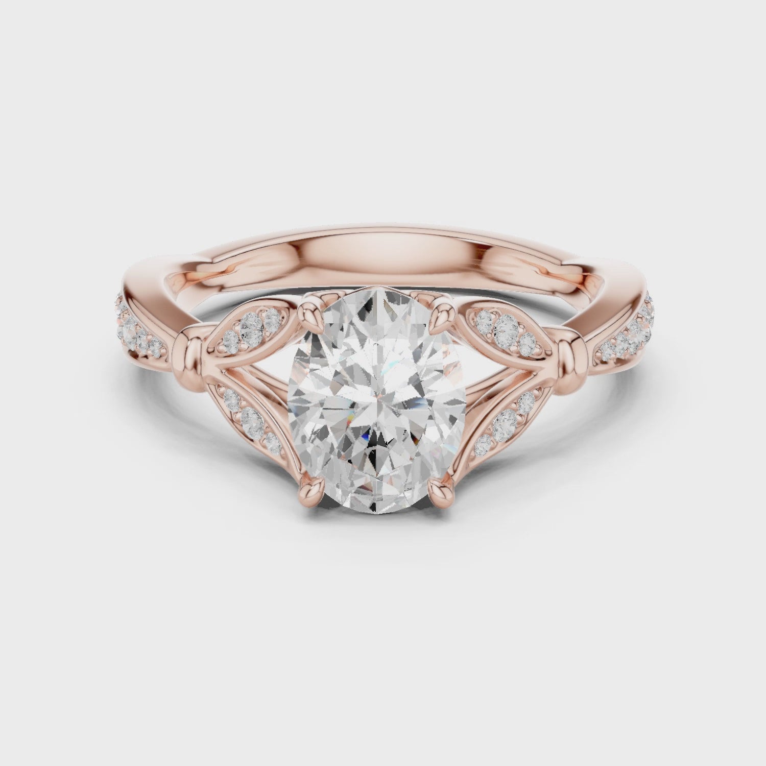 Ash Celestial Bloom Oval Diamond Ring