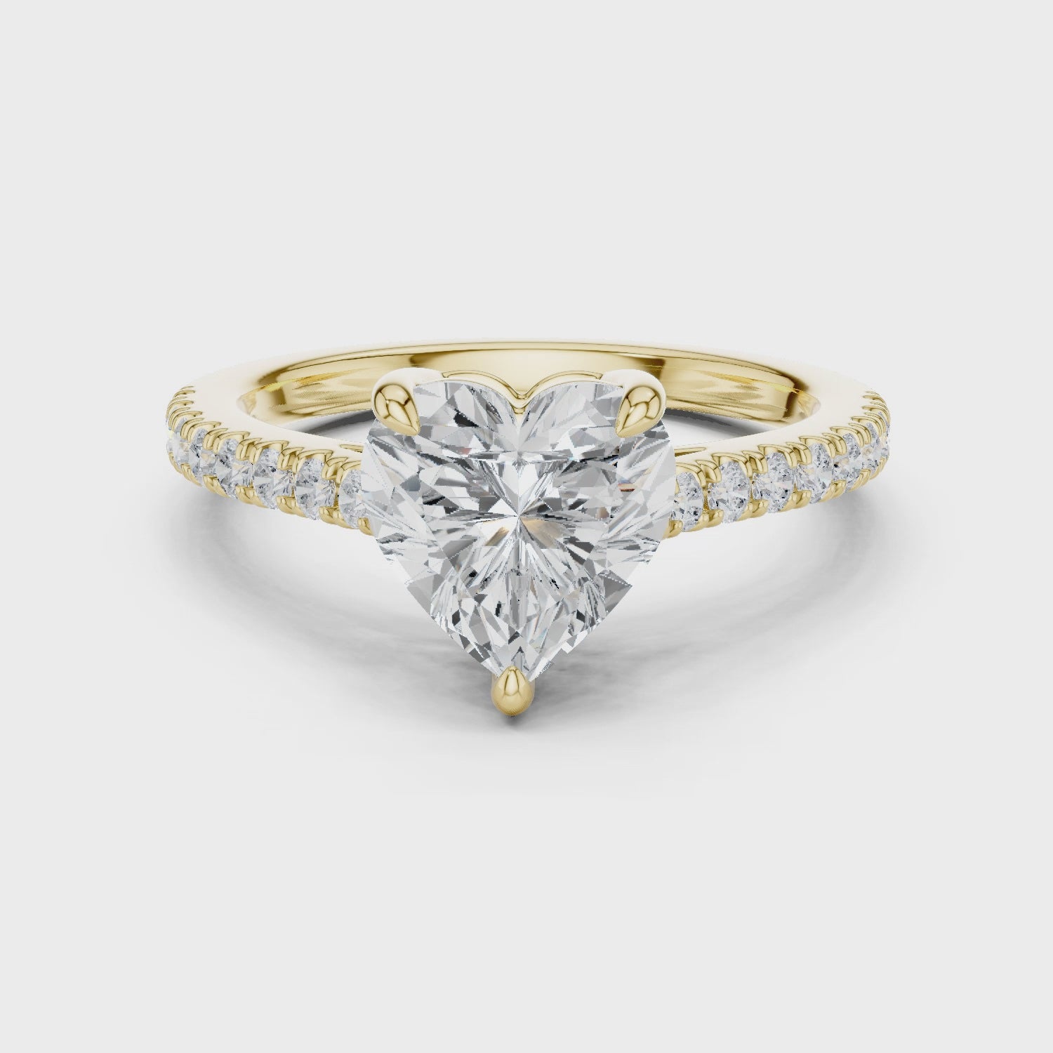 Amalfi Heart-Cut Pavé Diamond Ring