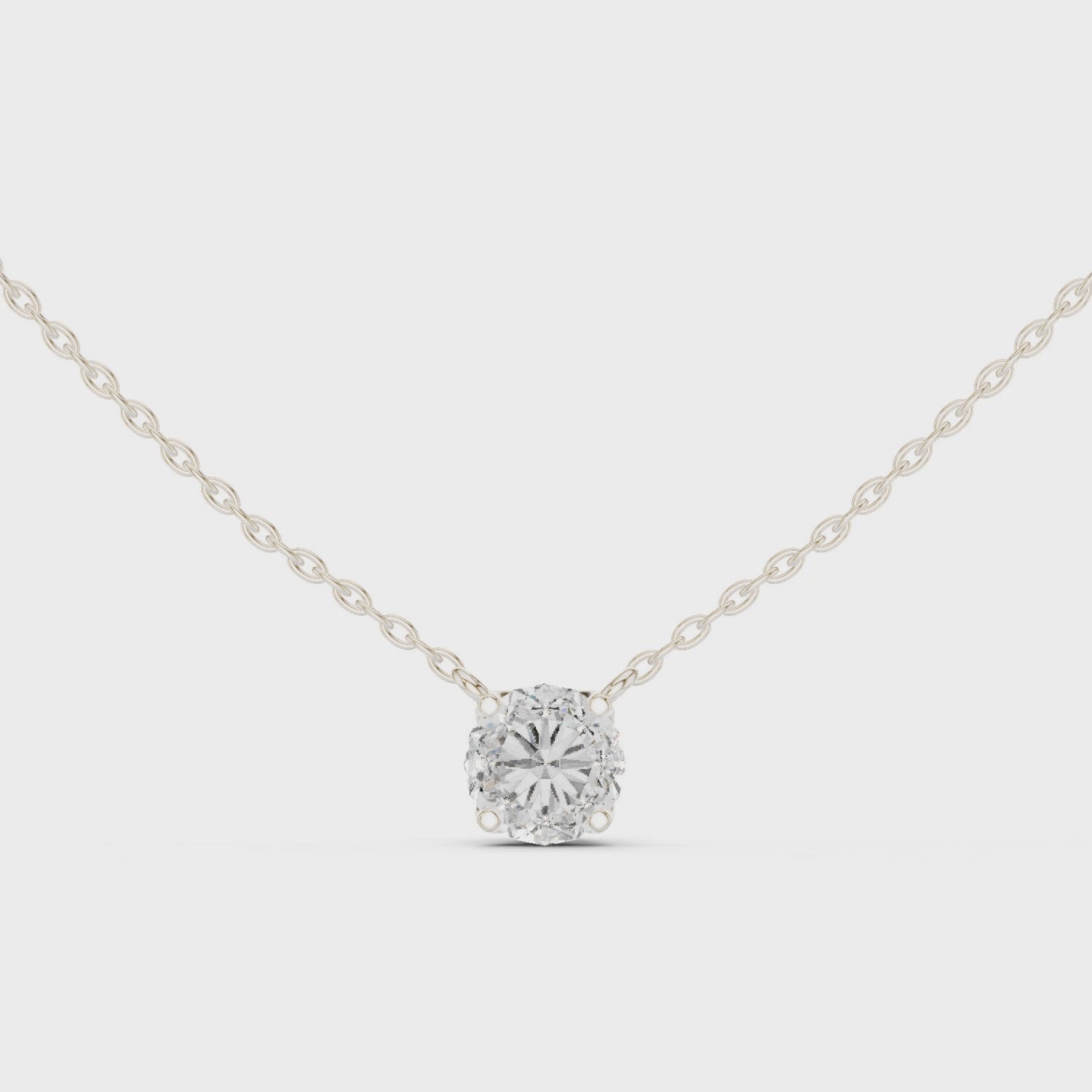 Classic Round Solitaire Diamond Pendant