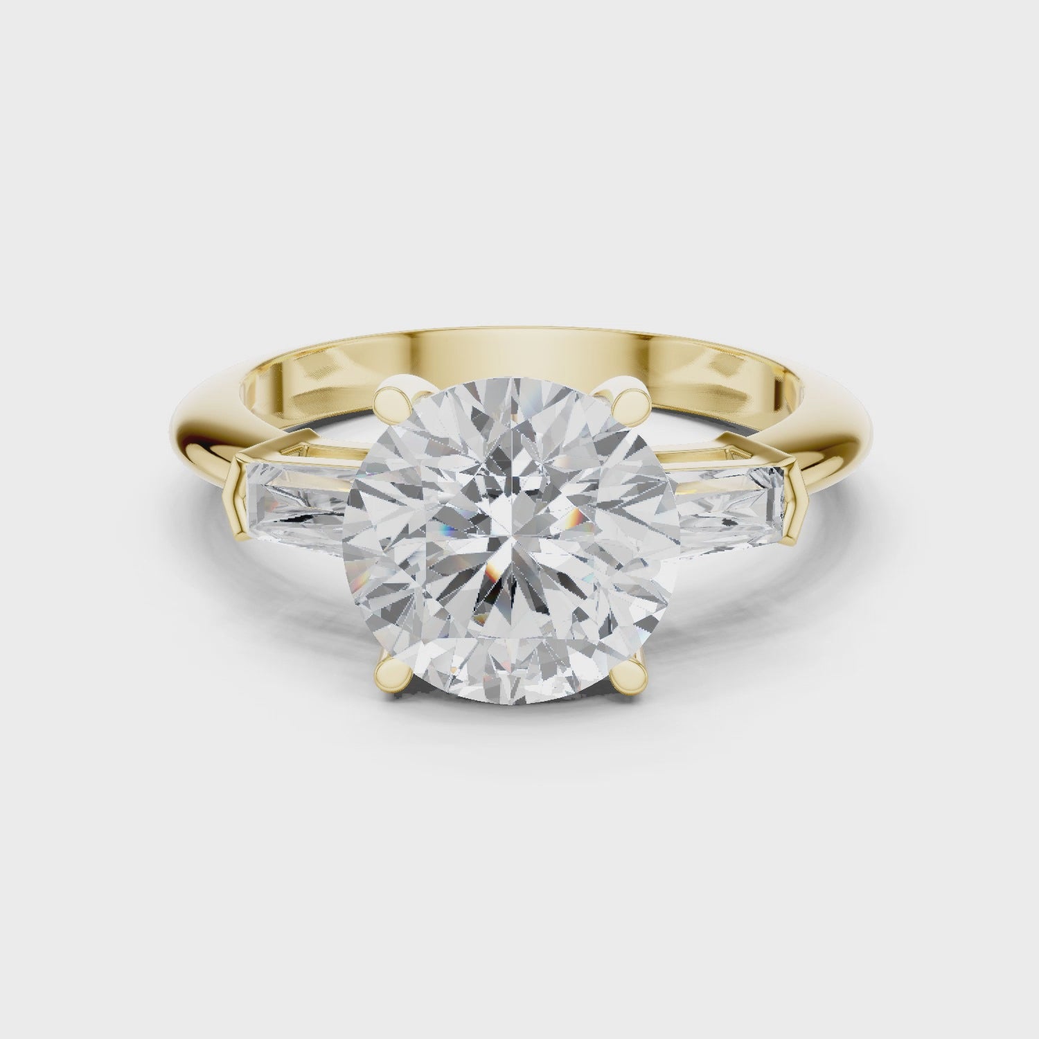 Meridian Round Diamond Three-Stone Ring