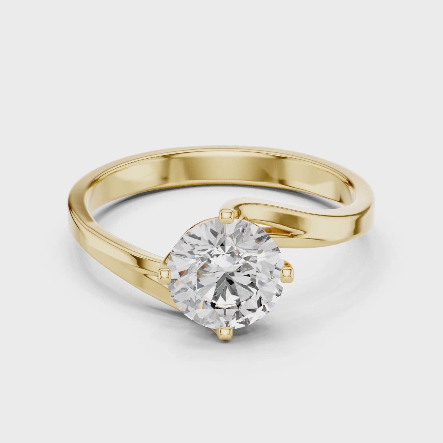 Elegant Wrap Solitaire Diamond Ring