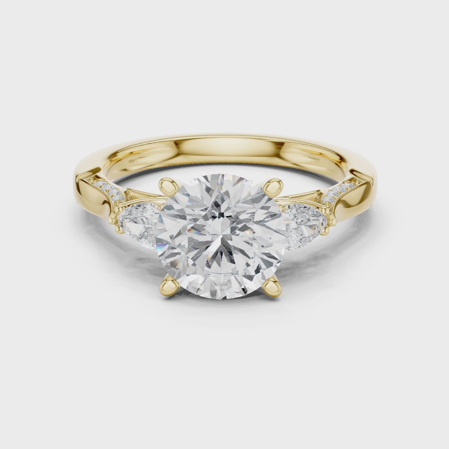 Hayes Trinity Radiance Round Diamond Ring