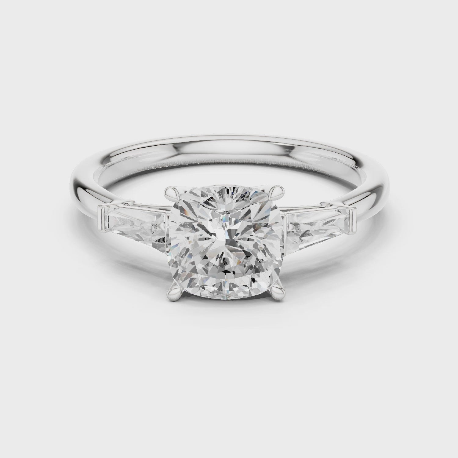 Heath Luminous Crown Cushion Diamond Ring