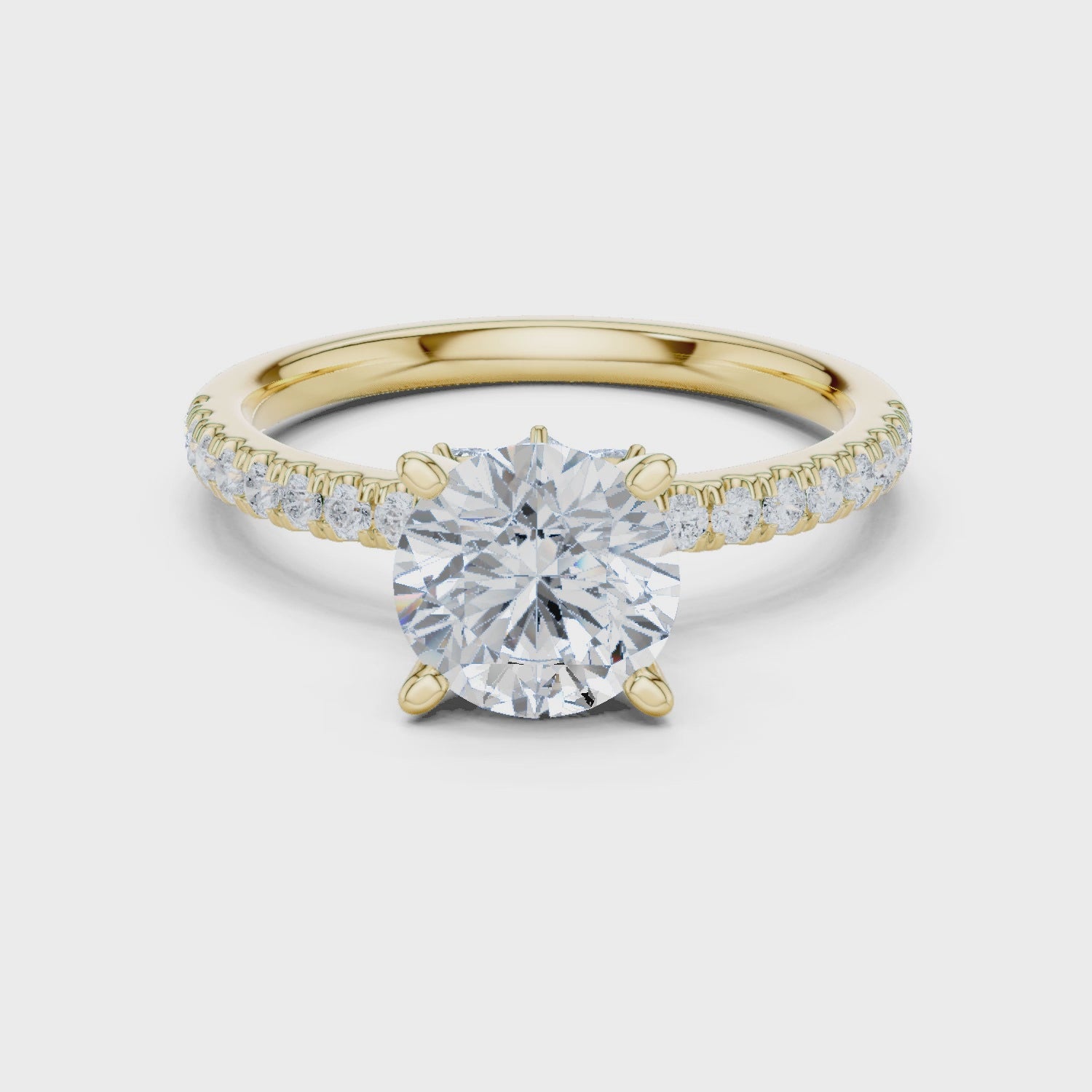 Beau Classic Pavé Round Diamond Ring