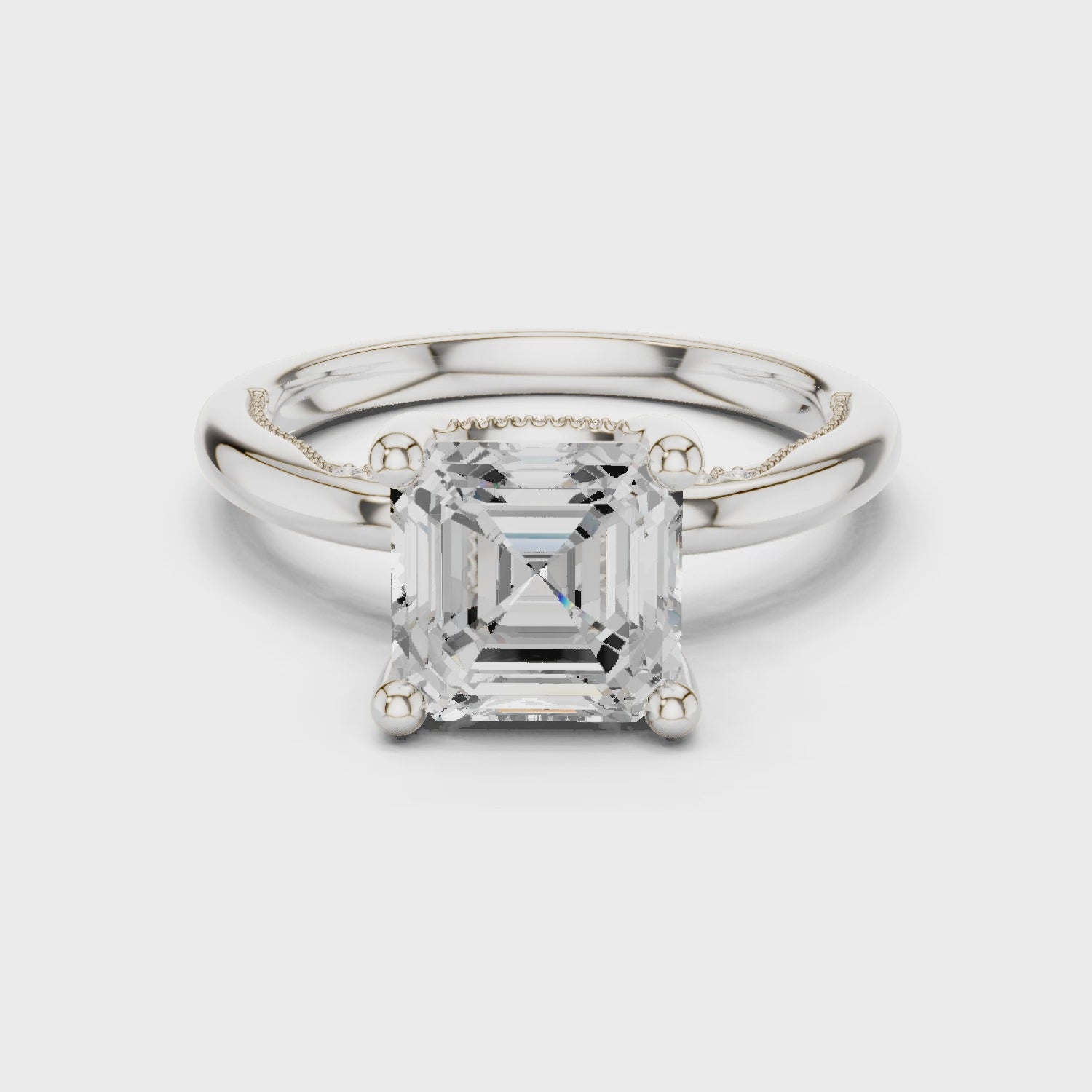 Bryce Aurielle Asscher Diamond Ring