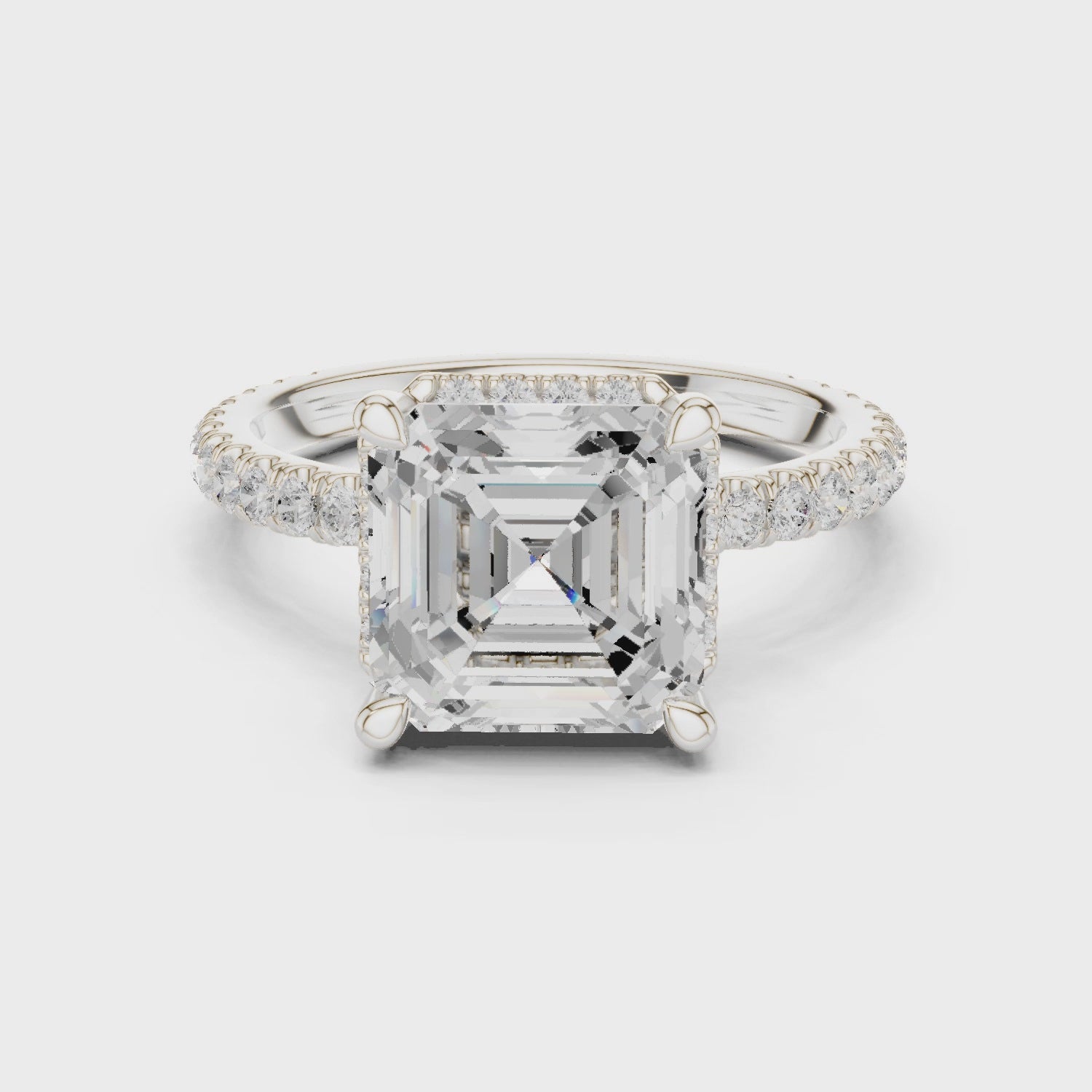 Pace Royal Halo Asscher Diamond Ring