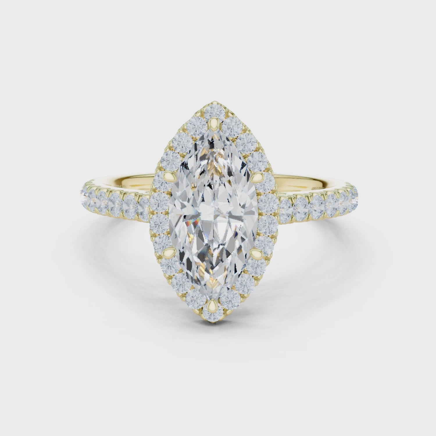 Luke Regal Halo Marquise Diamond Ring