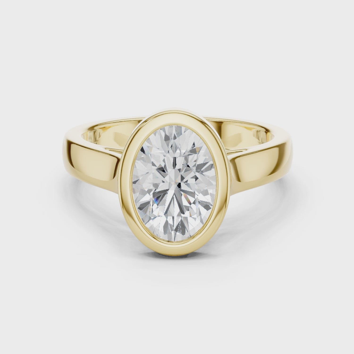 Lennix Elegant Oval Bezel Diamond Ring