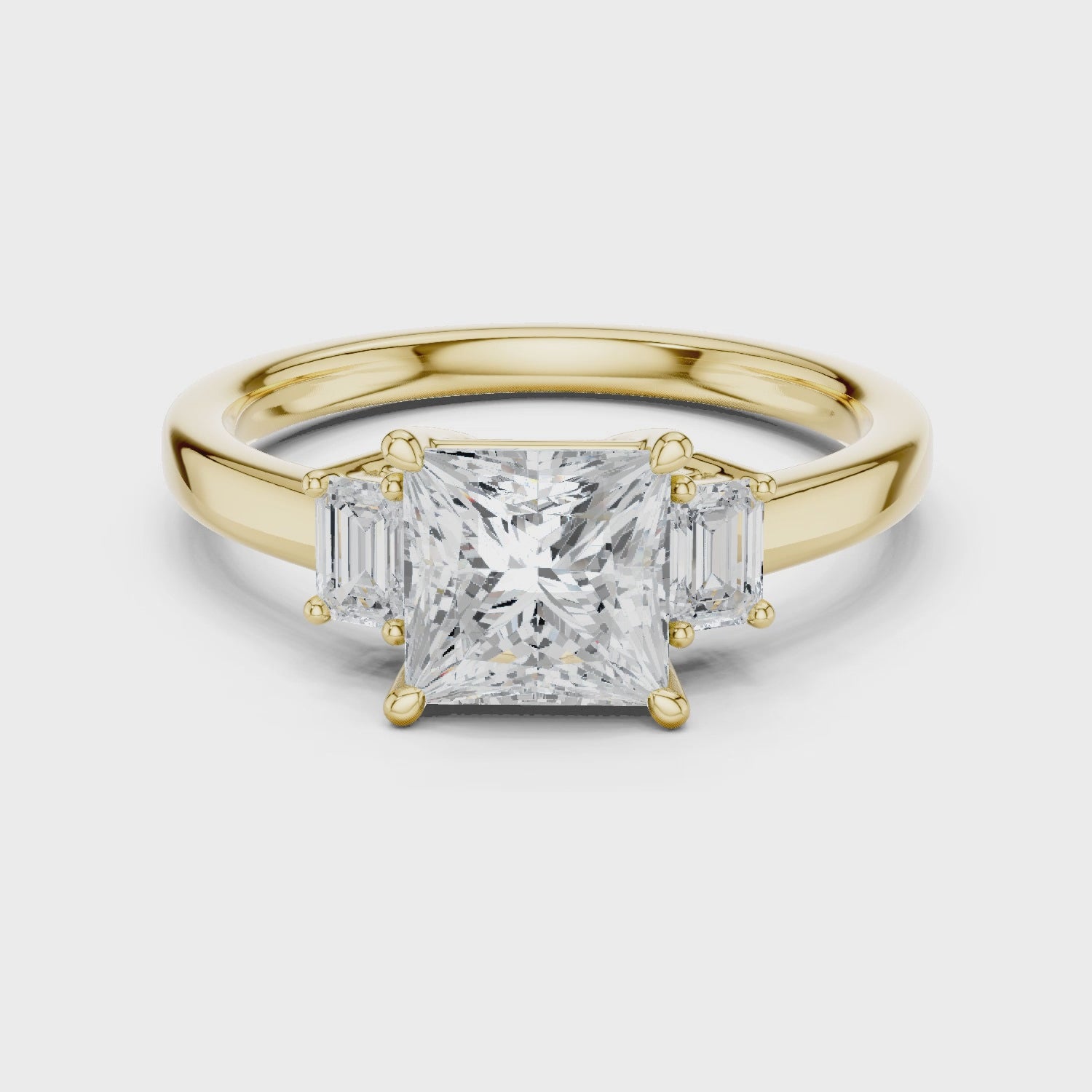 Kiama Oval-Cut Three-Stone Diamond Ring