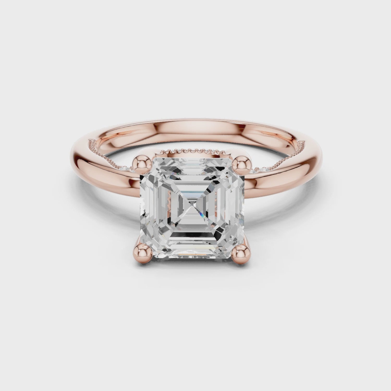 Bryce Aurielle Asscher Diamond Ring