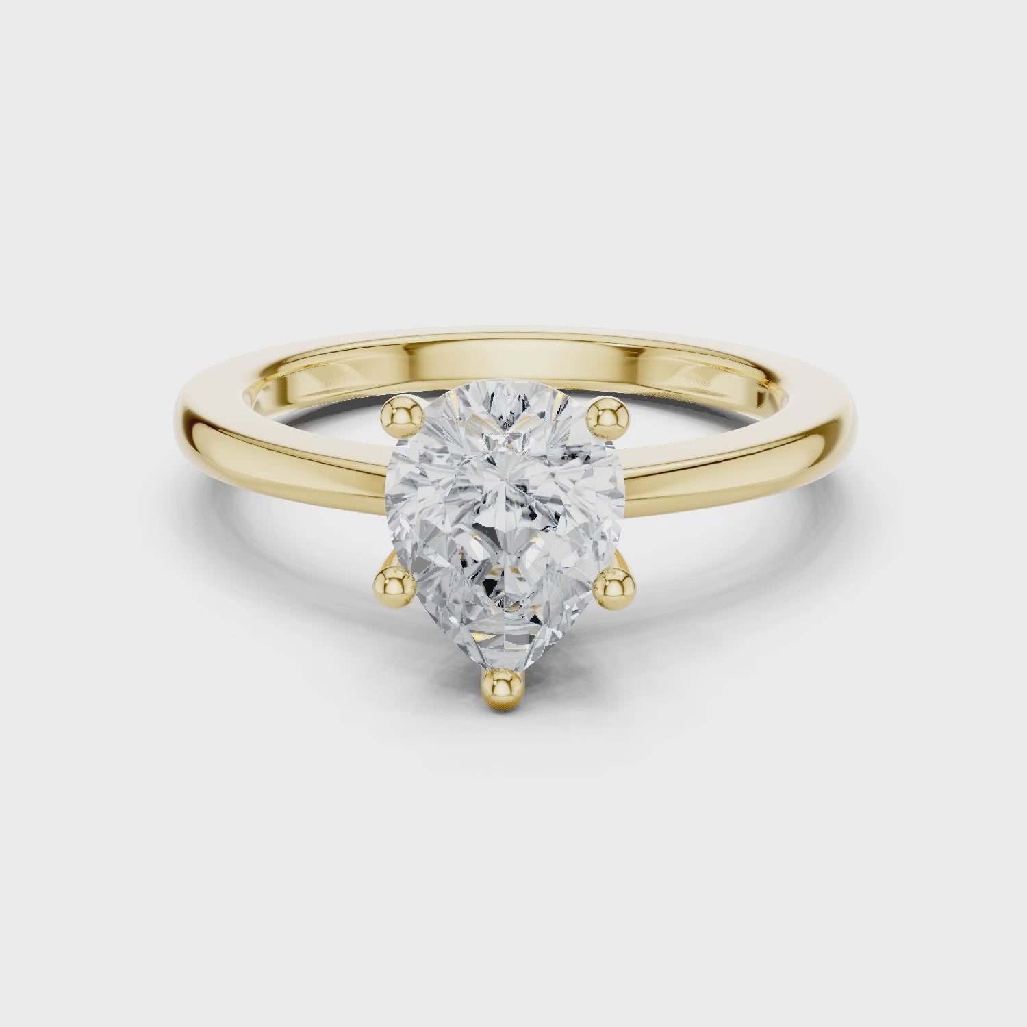 Pear Elegance Solitaire Diamond Ring