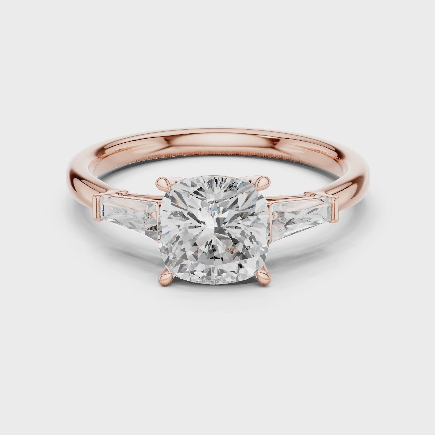 Heath Luminous Crown Cushion Diamond Ring