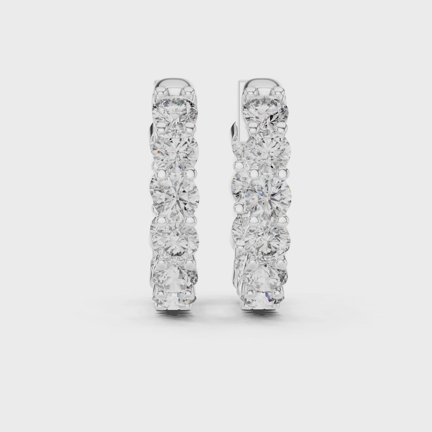 Celestia Round Lab-Grown Diamond Hoop Earrings