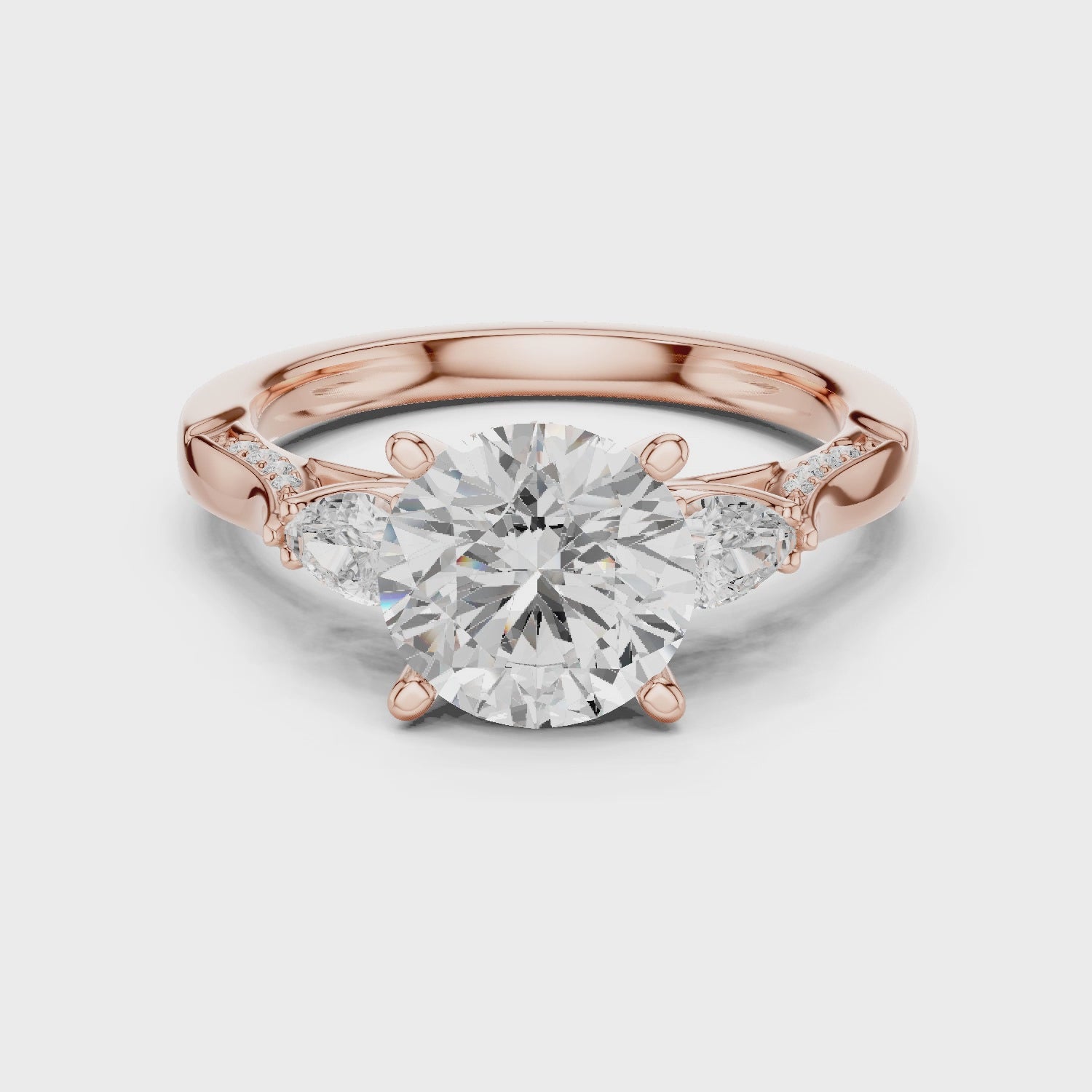 Hayes Trinity Radiance Round Diamond Ring
