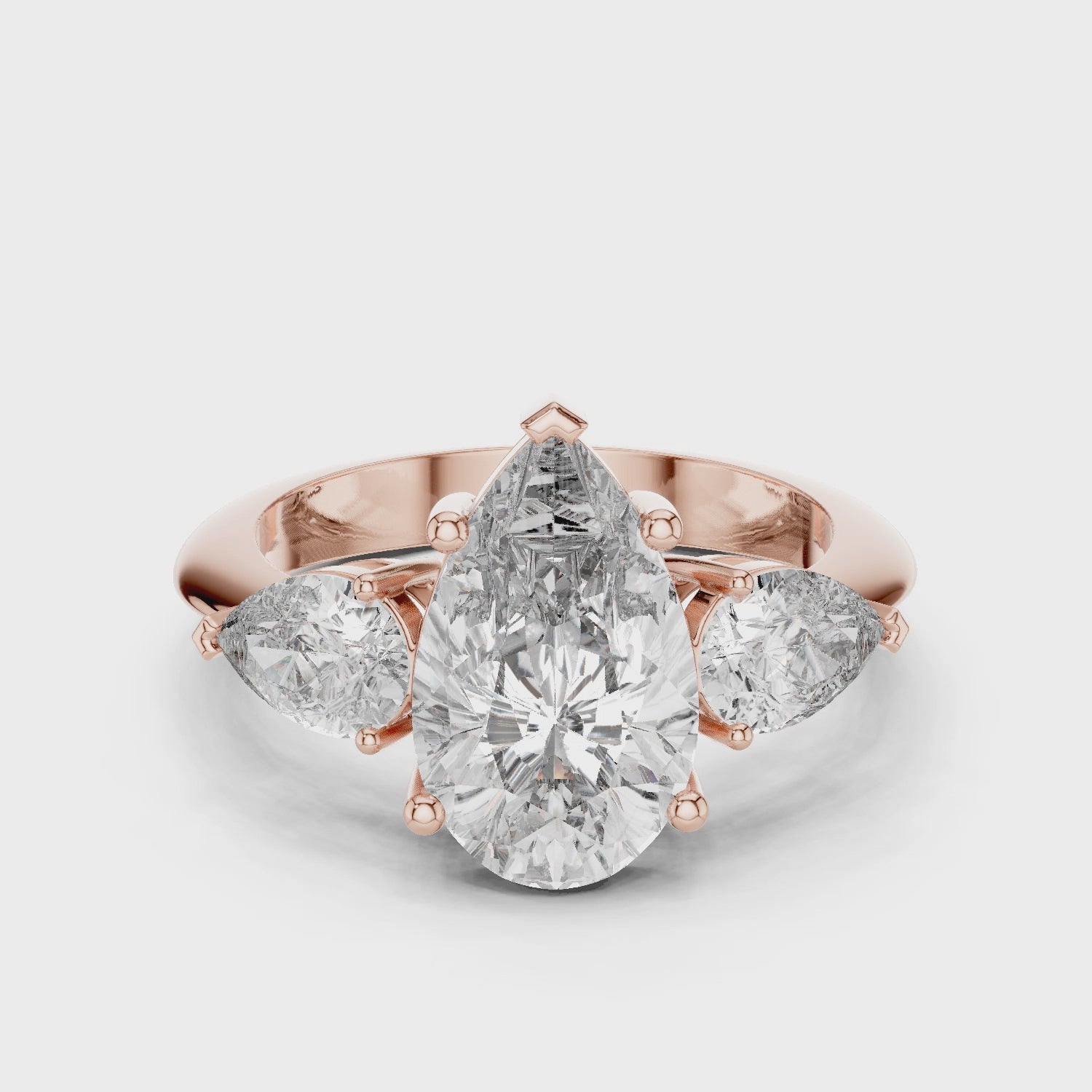 Pear Three-Stone Lab-Grown Diamond Ring