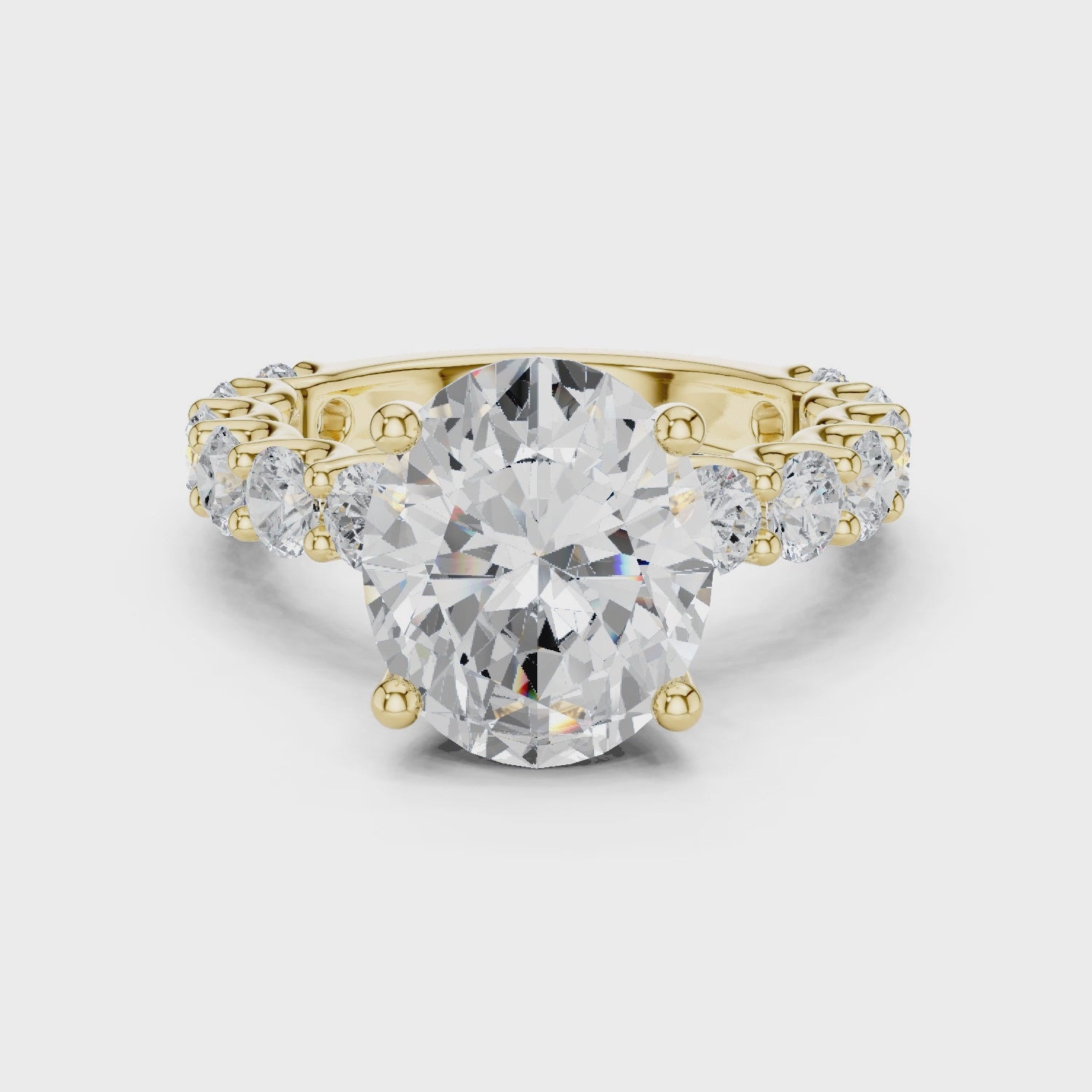 Olive Royal Grace Oval Diamond Ring
