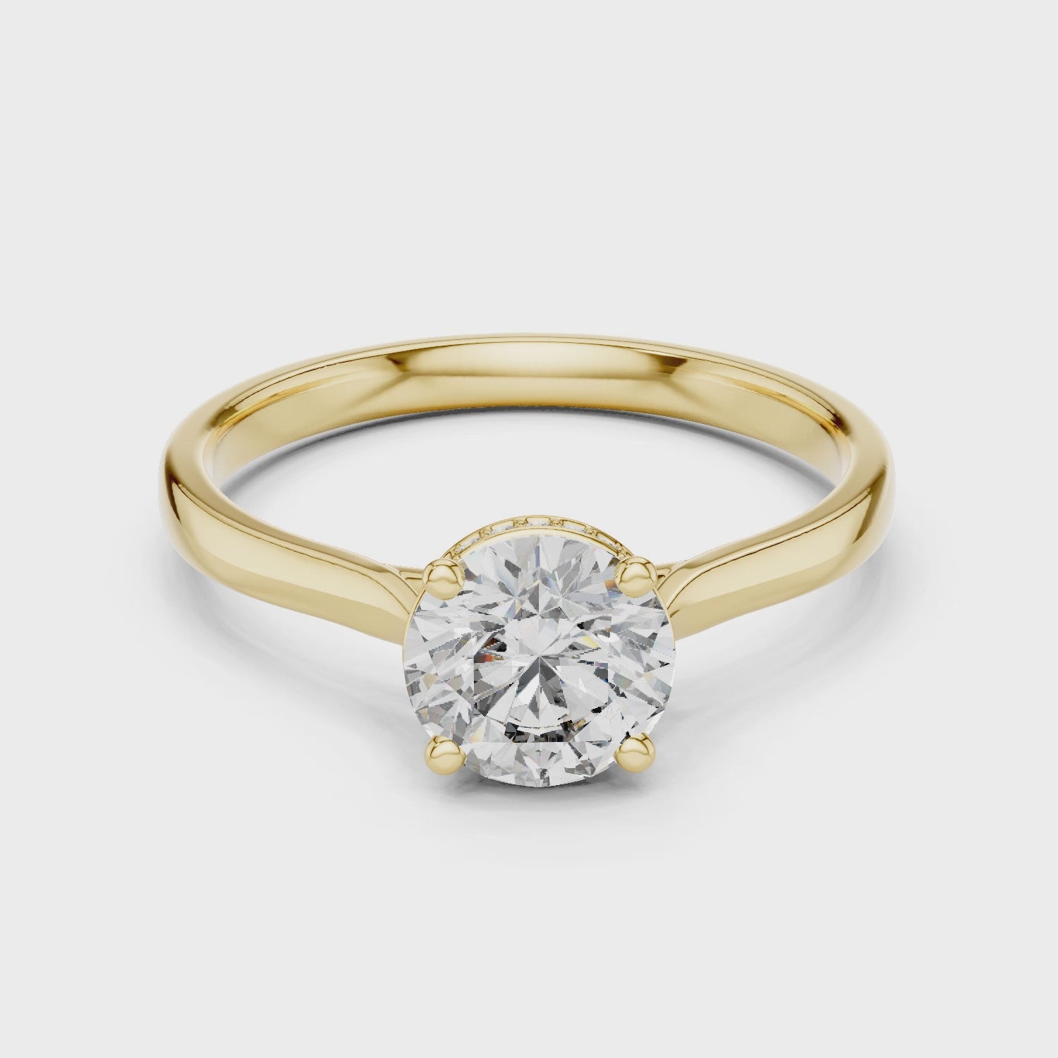 Classic Round Solitaire Diamond Ring