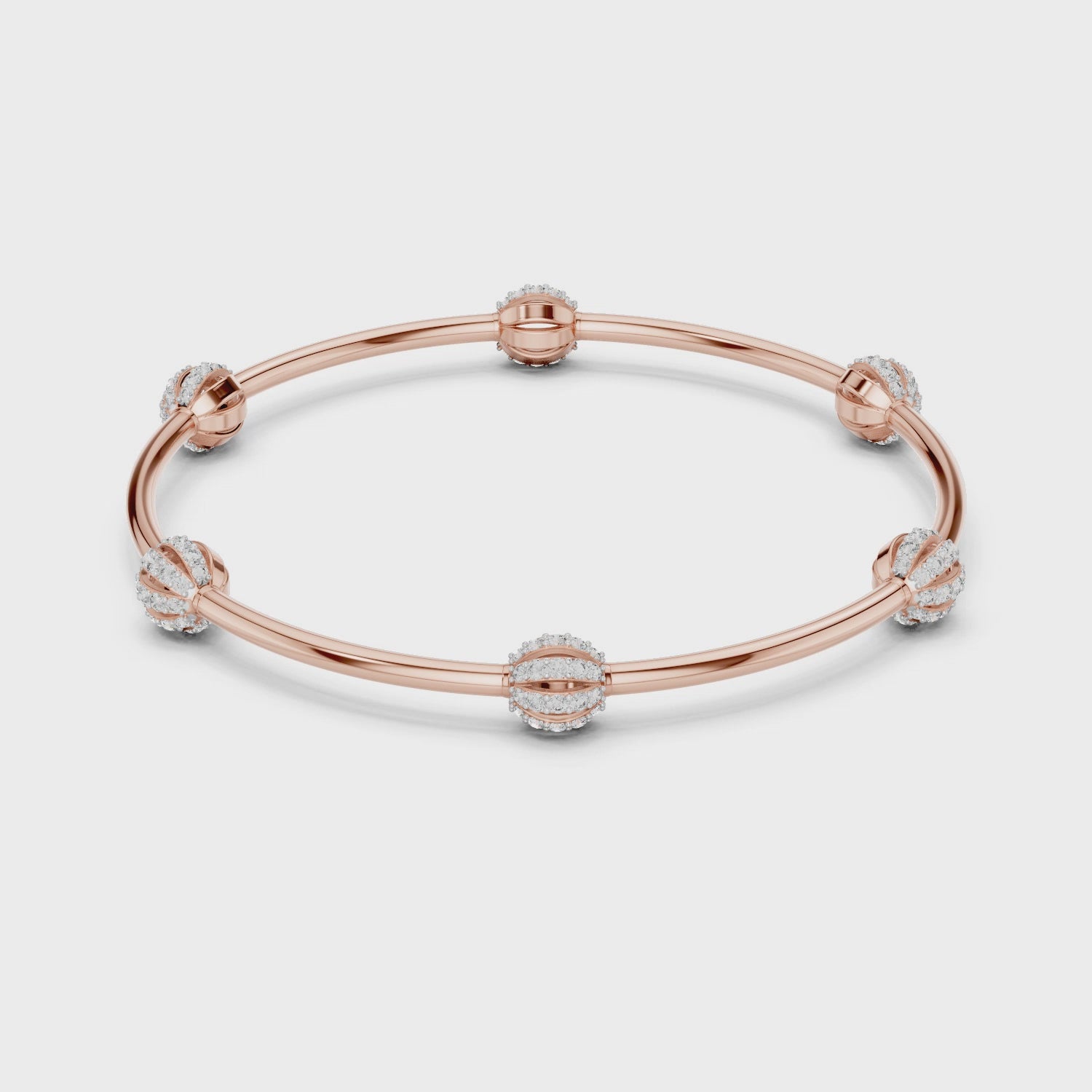 Celestial Orbit Lab-Grown Diamond Bangle Bracelet