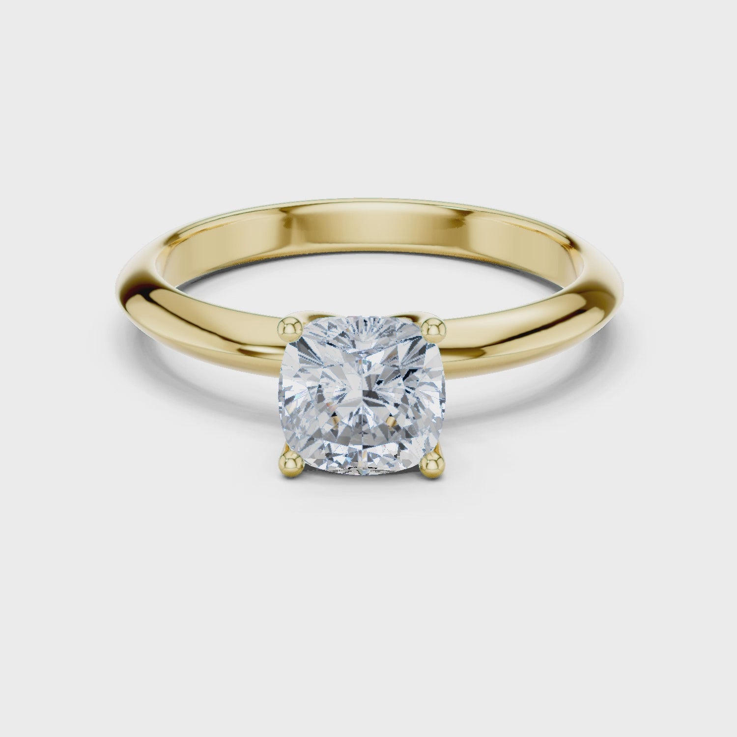 Larsa Cushion-Cut Solitaire Diamond Ring