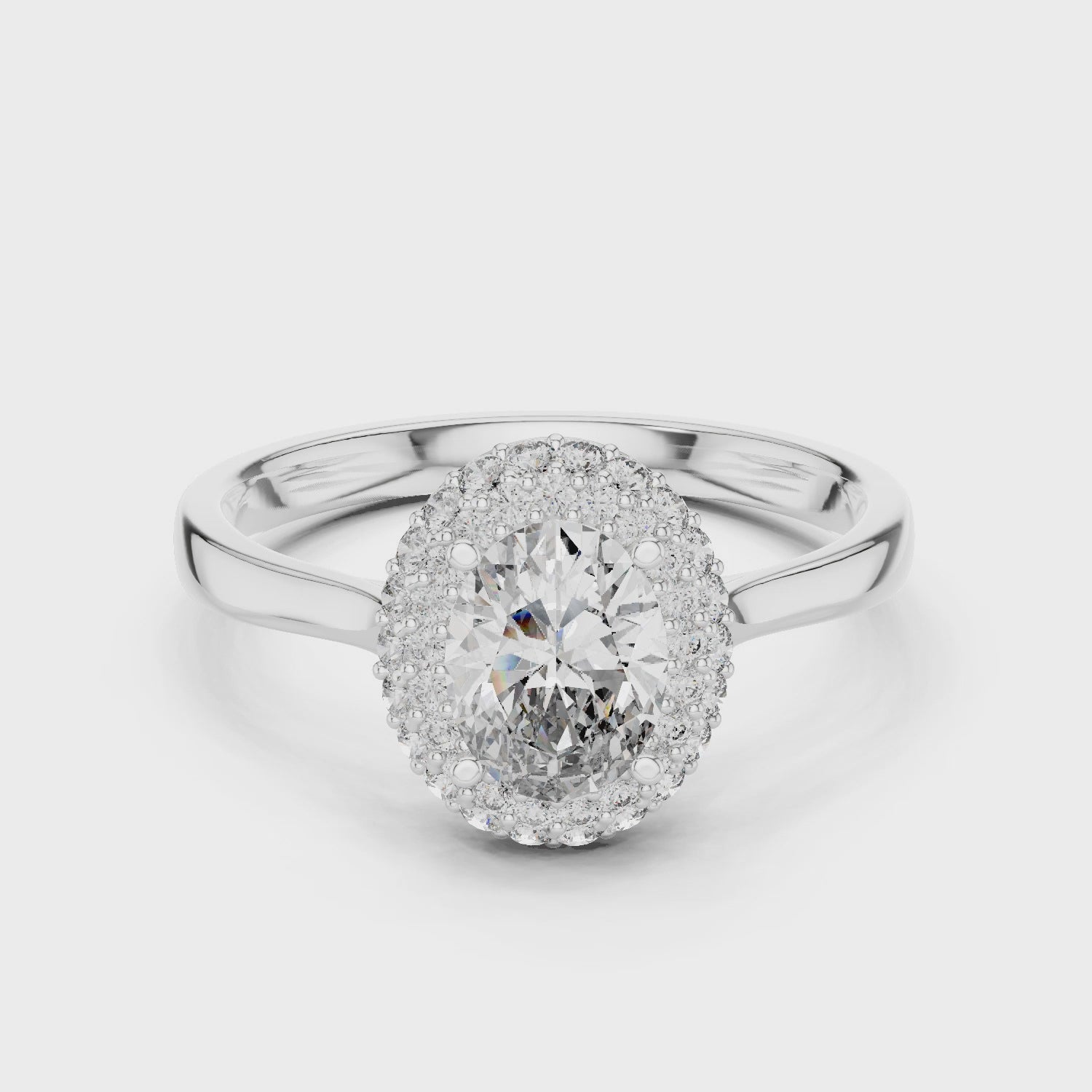 Oval Halo Diamond Ring