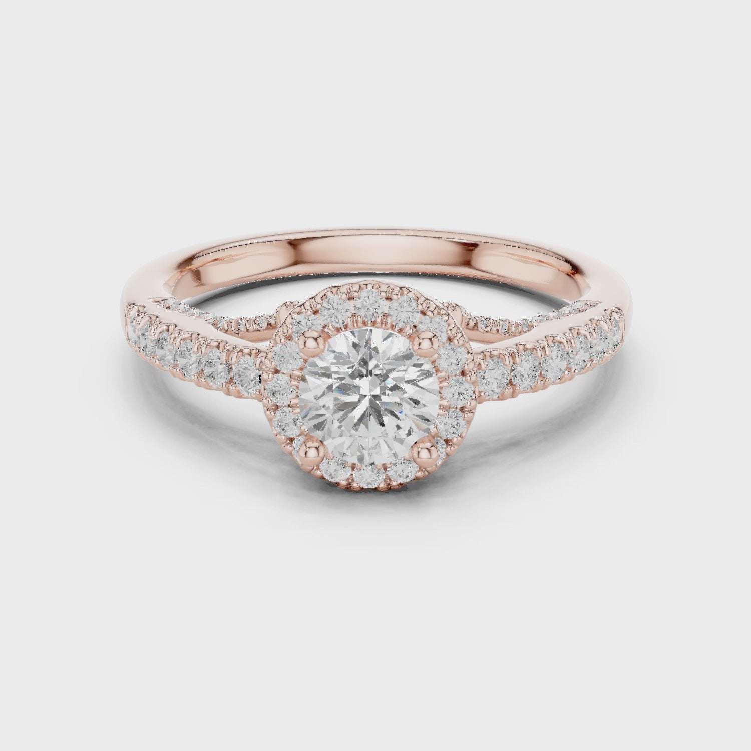 Round Halo Lab-Grown Diamond Engagement Ring