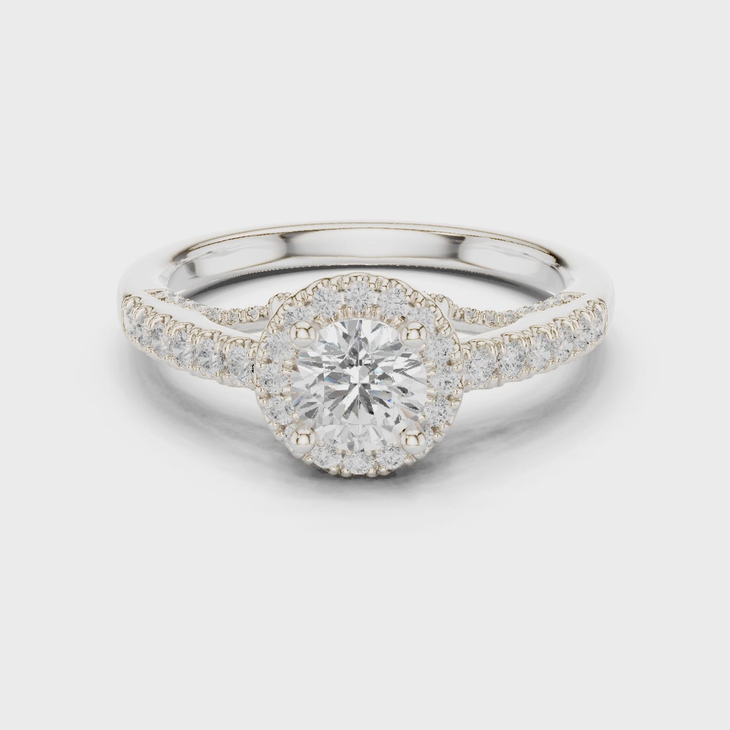 Round Halo Lab-Grown Diamond Engagement Ring