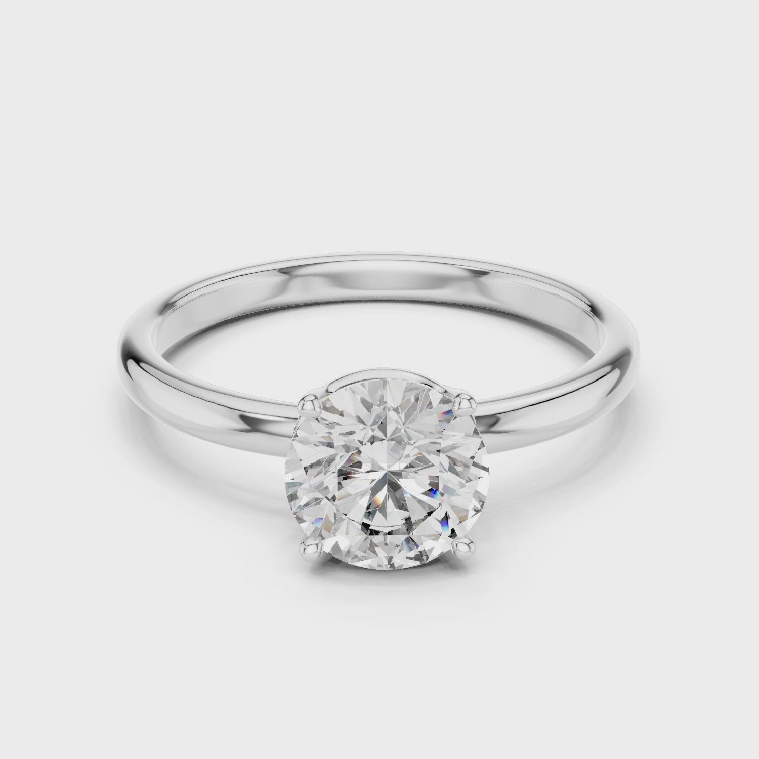 Classic Four-Prong Solitaire Diamond Ring
