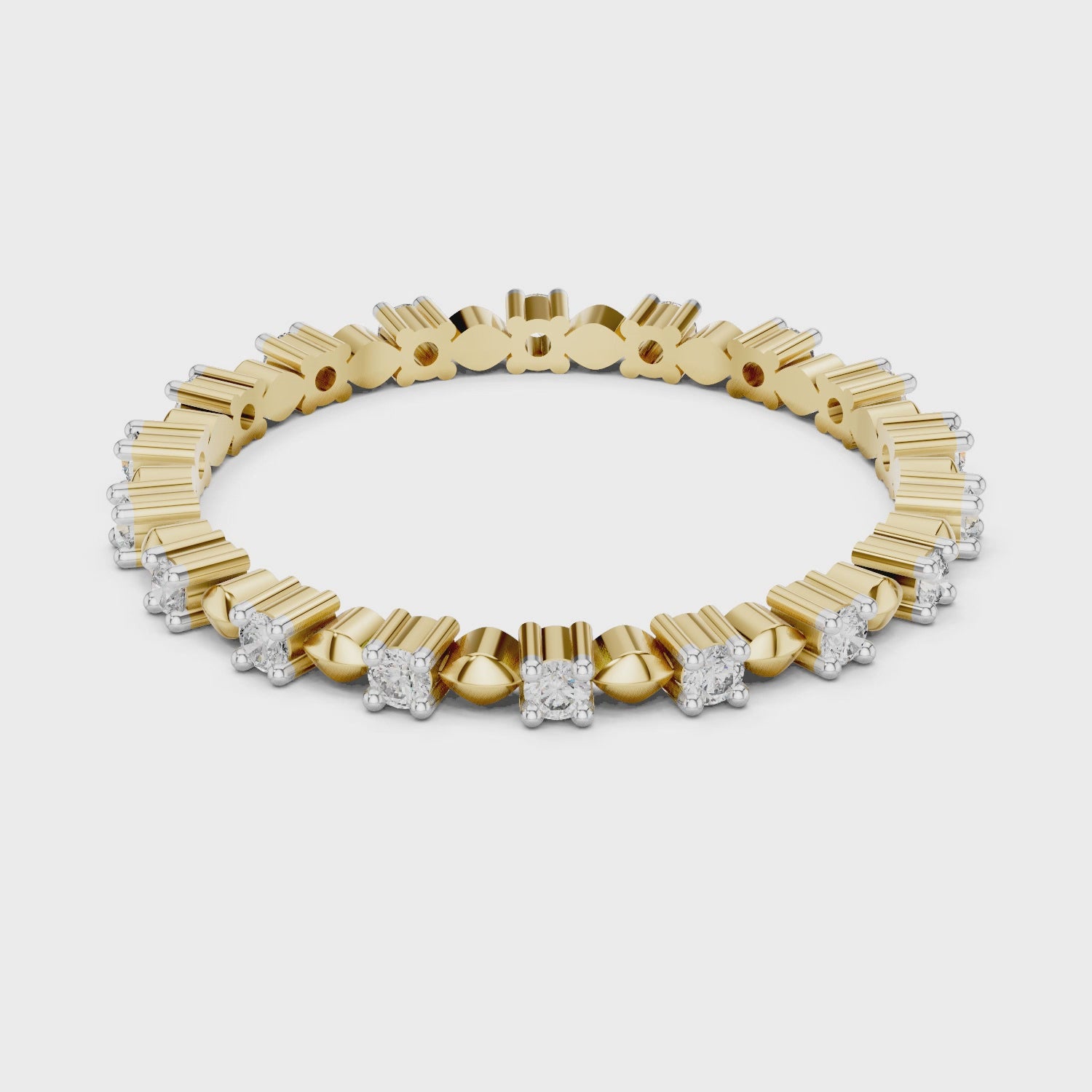 Golden Harmony Lab-Grown Diamond Eternity Band