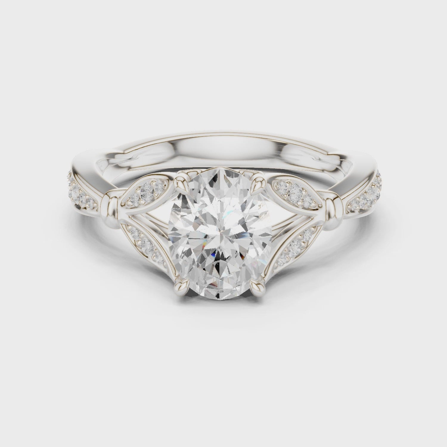 Ash Celestial Bloom Oval Diamond Ring